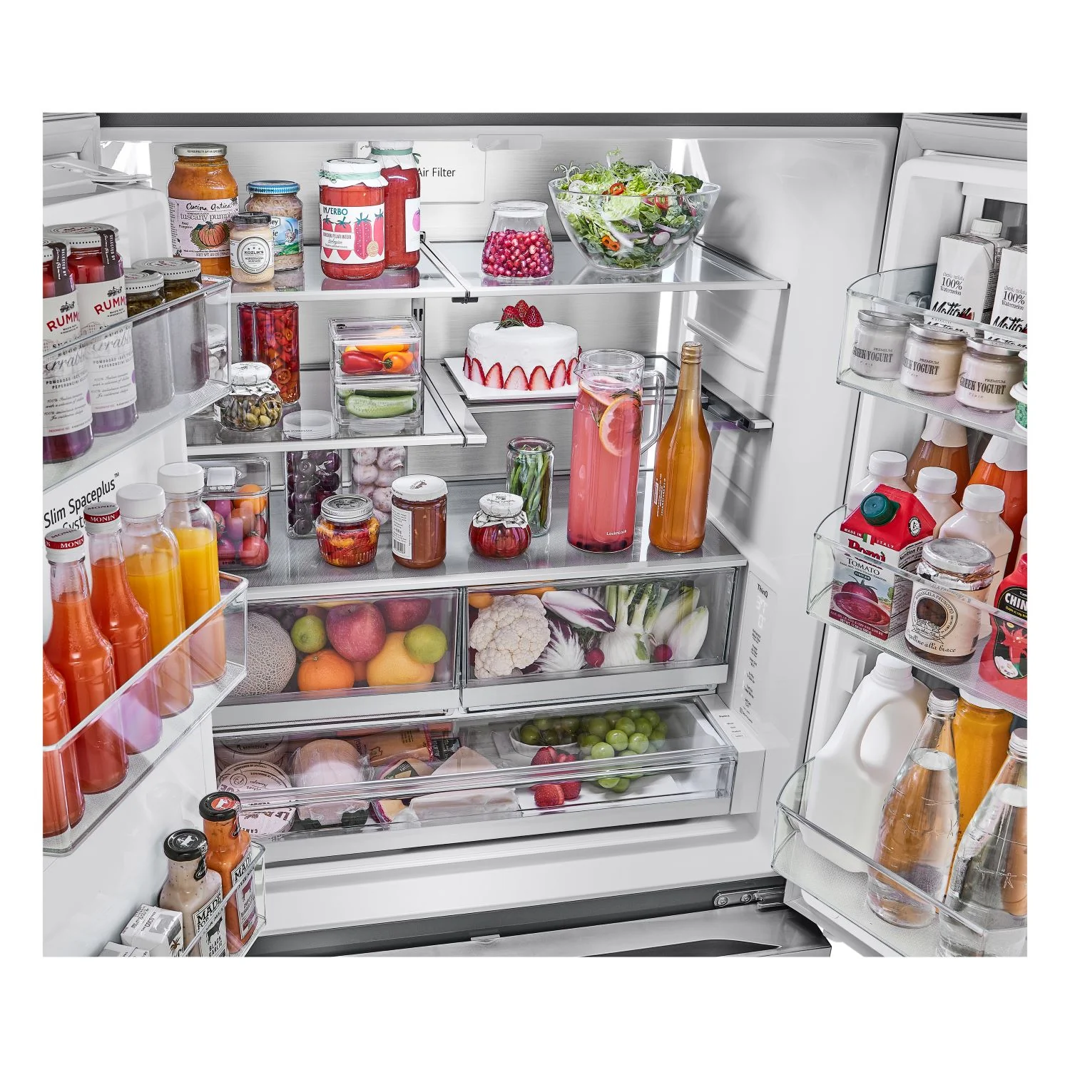 LG 35.75" 31 Cu.Ft. Stainless Steel Smart Mirror InstaView™ Door-in-Door® French Door Refrigerator - LRYKS3106S - Image 7
