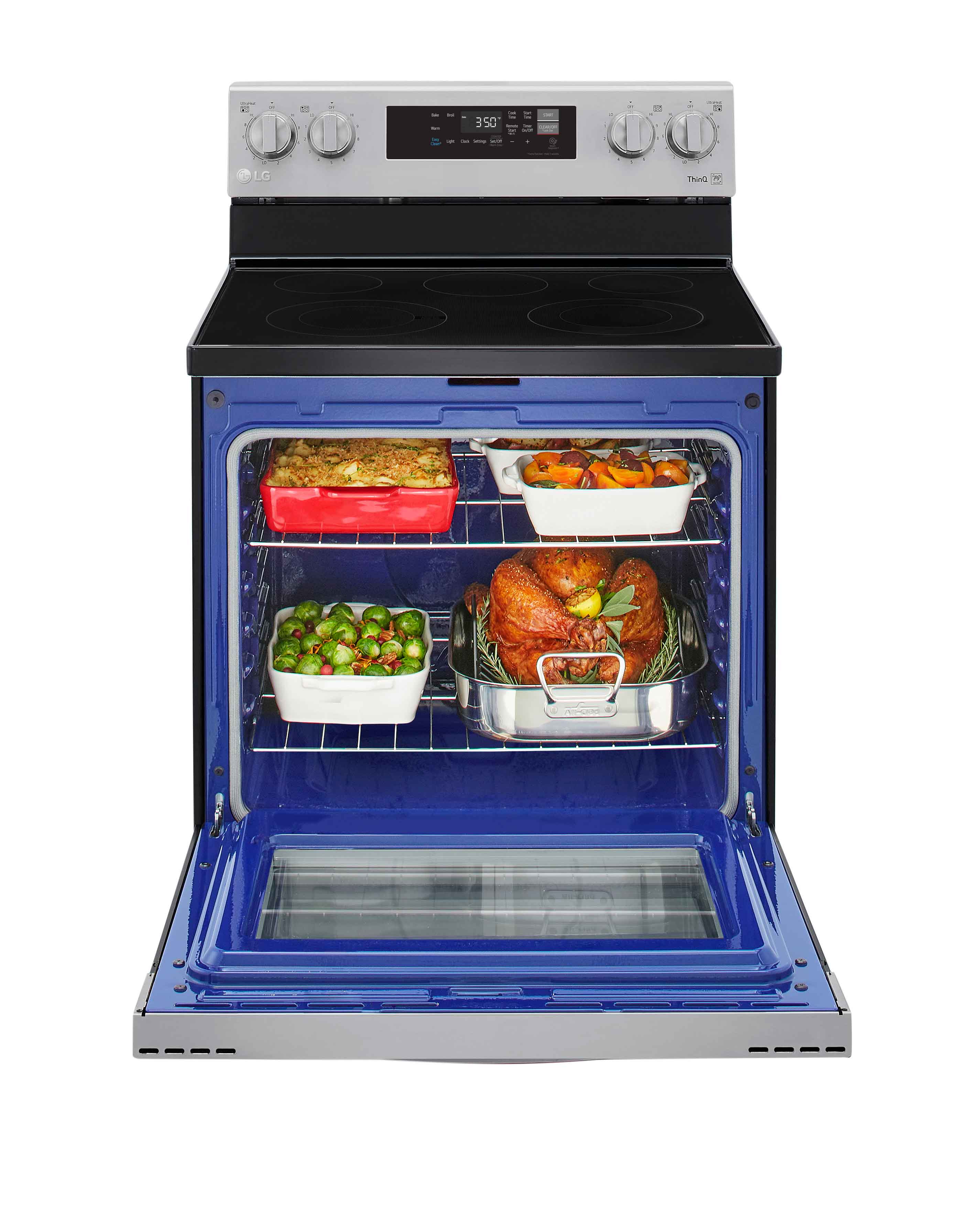 LG Stainless Steel 6.3 cu ft. Electric ThinQ® Range with EasyClean -LREL6321S - Image 2
