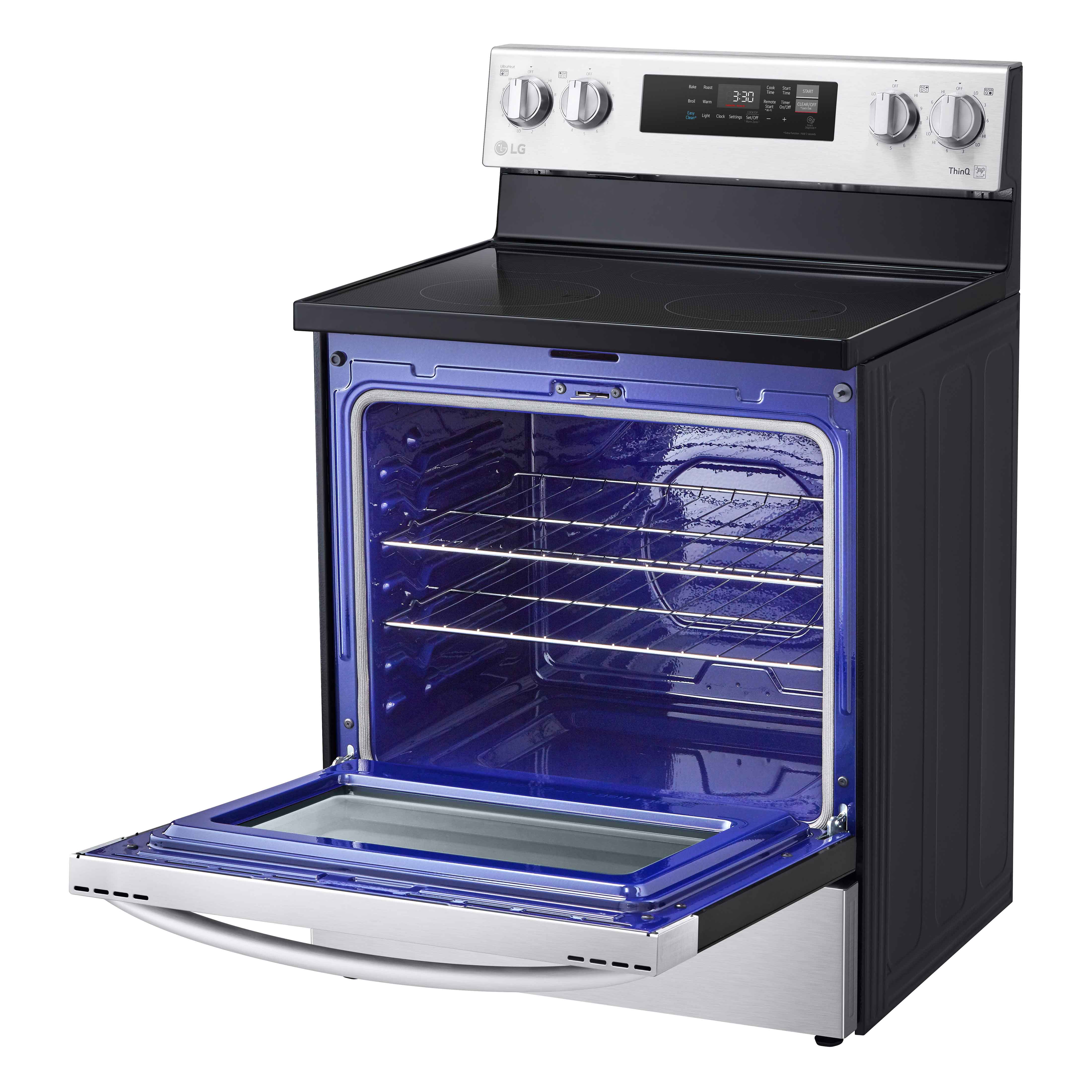 LG Stainless Steel 6.3 cu ft. Electric ThinQ® Range with EasyClean -LREL6321S - Image 5