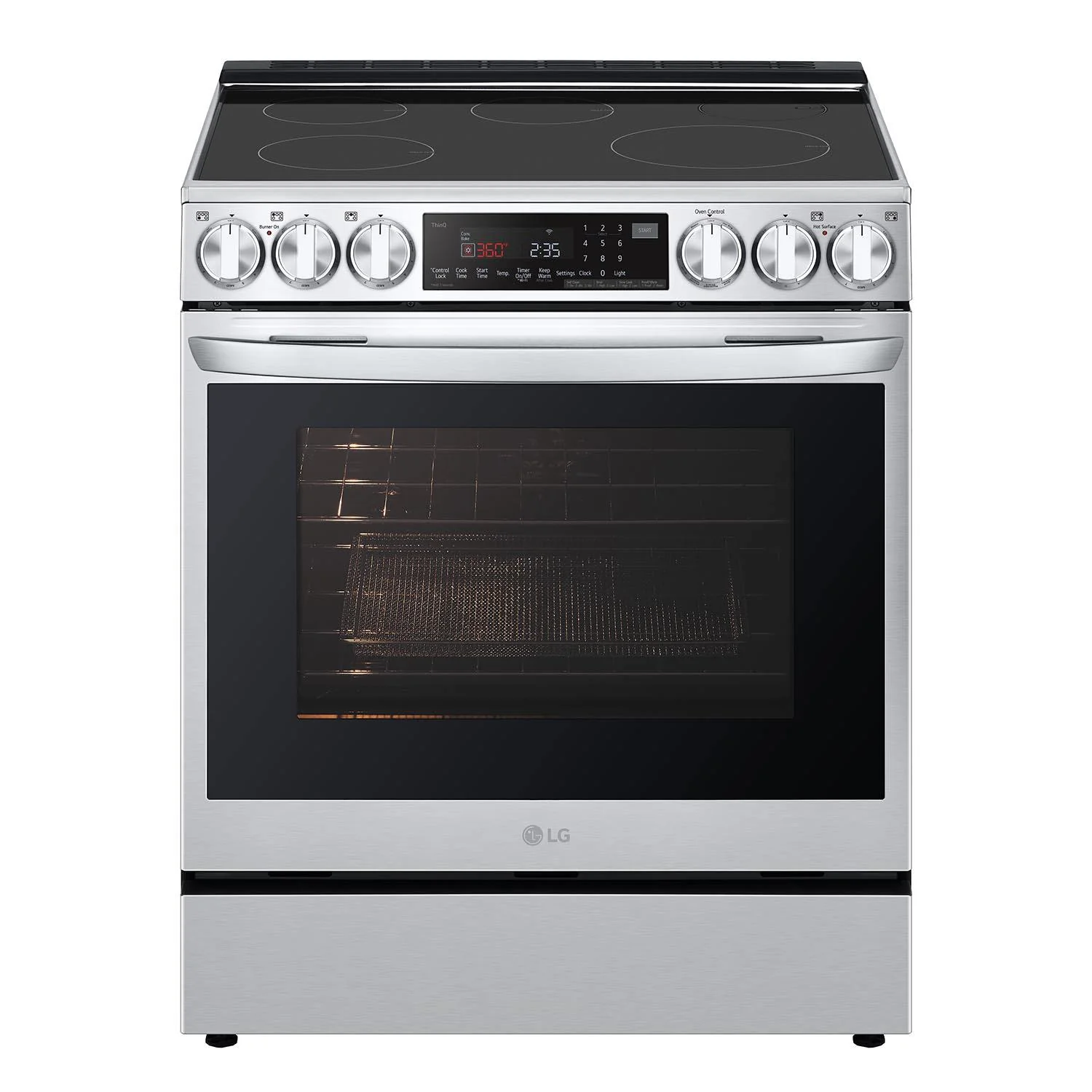 LG Stainless Steel 6.3 cu. ft. Smart Wi-Fi Enabled Induction Slide-in Range with ProBake® Convection and EasyClean® - LSIL6336F - Image 2