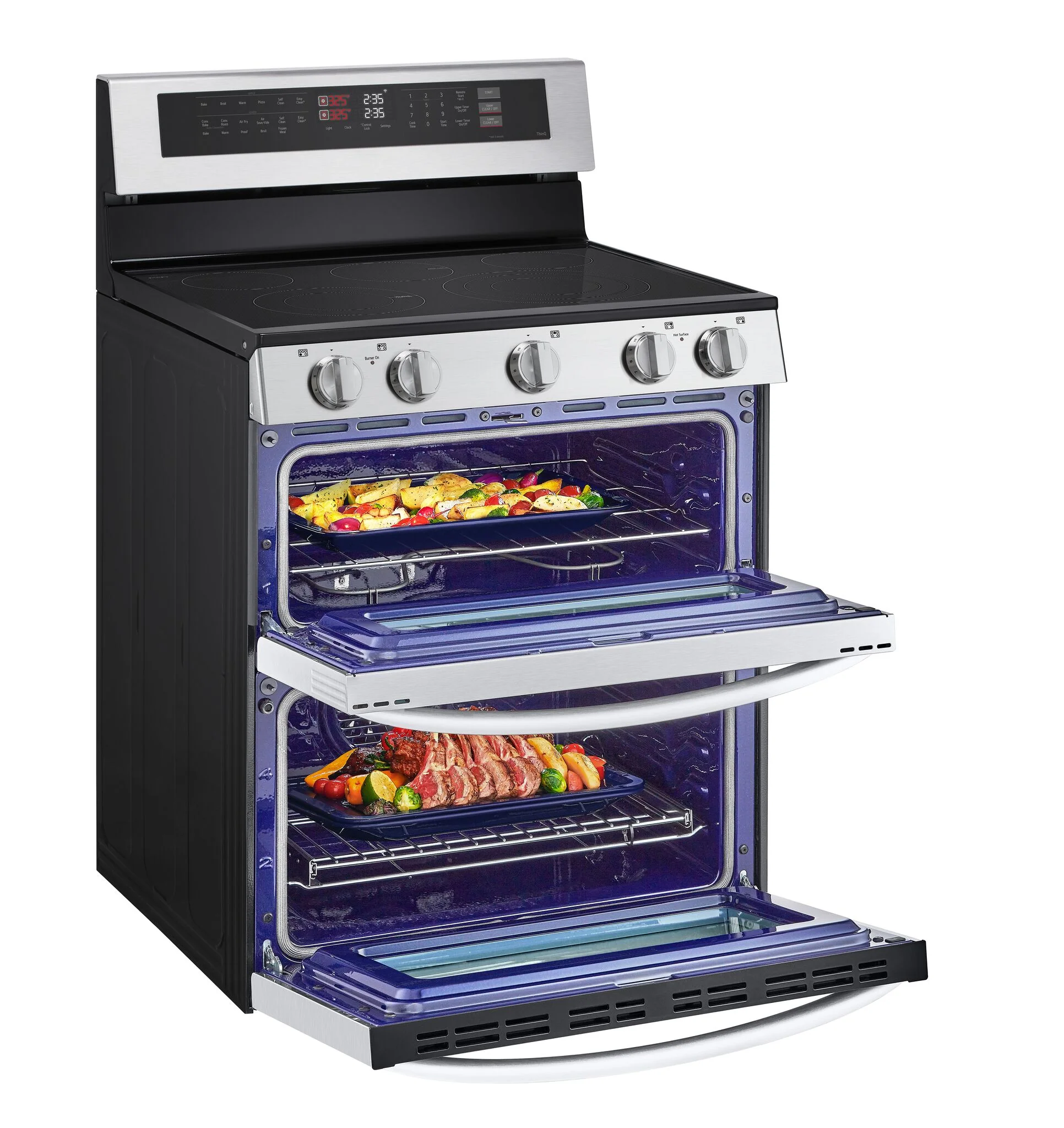 LG Stainless Steel Electric Double Oven Freestanding Range with ProBake Convection® and Air Fry (7.3 Cu.Ft) - LDEL7324SE - Image 3