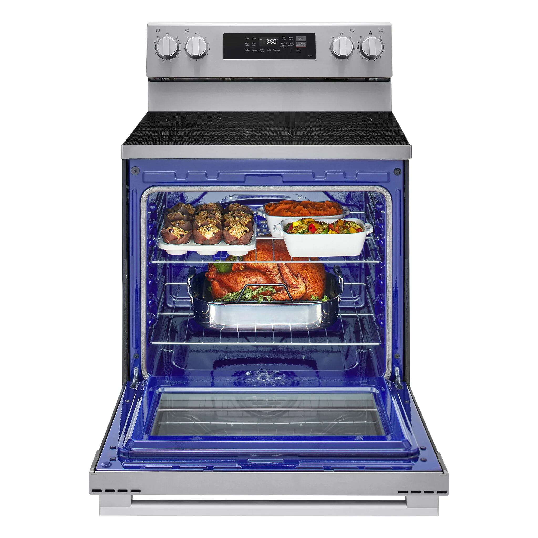 LG Stainless Steel Smart Electric Freestanding Range (6.3 cu. Ft.) - LREN6321YE - Image 4