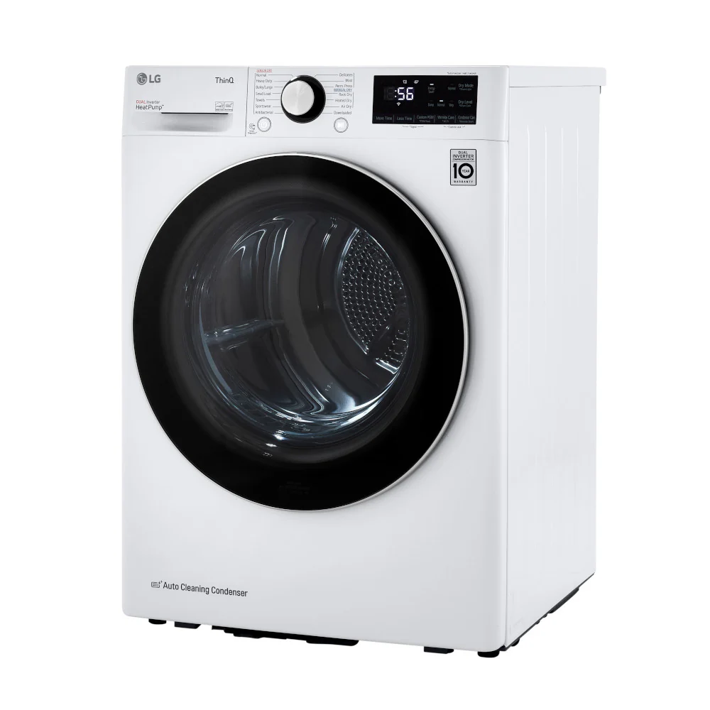 LG White Compact Front Load Dryer with Dual Inverter HeatPump™ Technology (4.2 Cu.Ft.) - DLHC1455W - Image 2