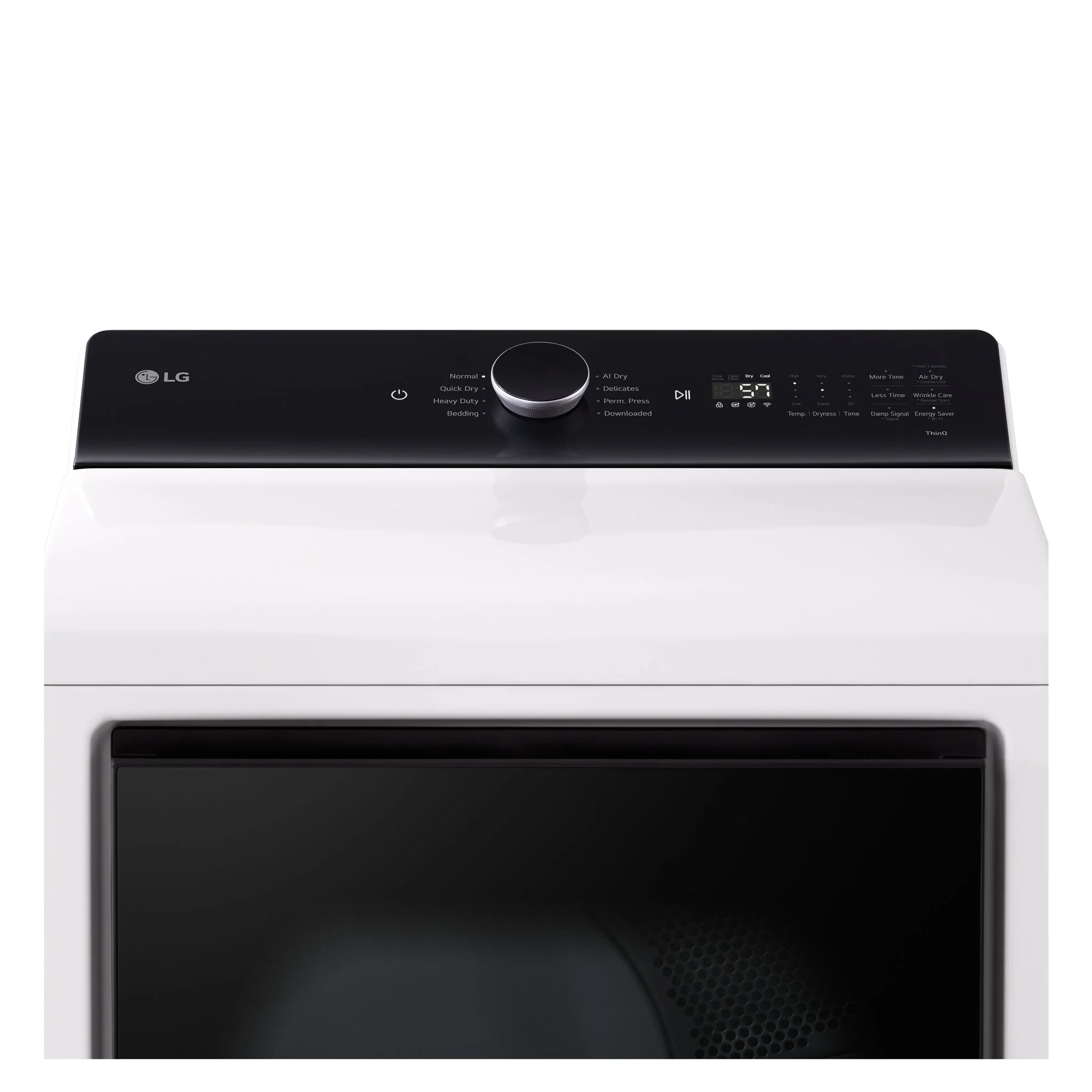 LG White Electric Dryer with EasyLoad™ Door (7.3 cu.ft) - DLE8400WE - Image 5