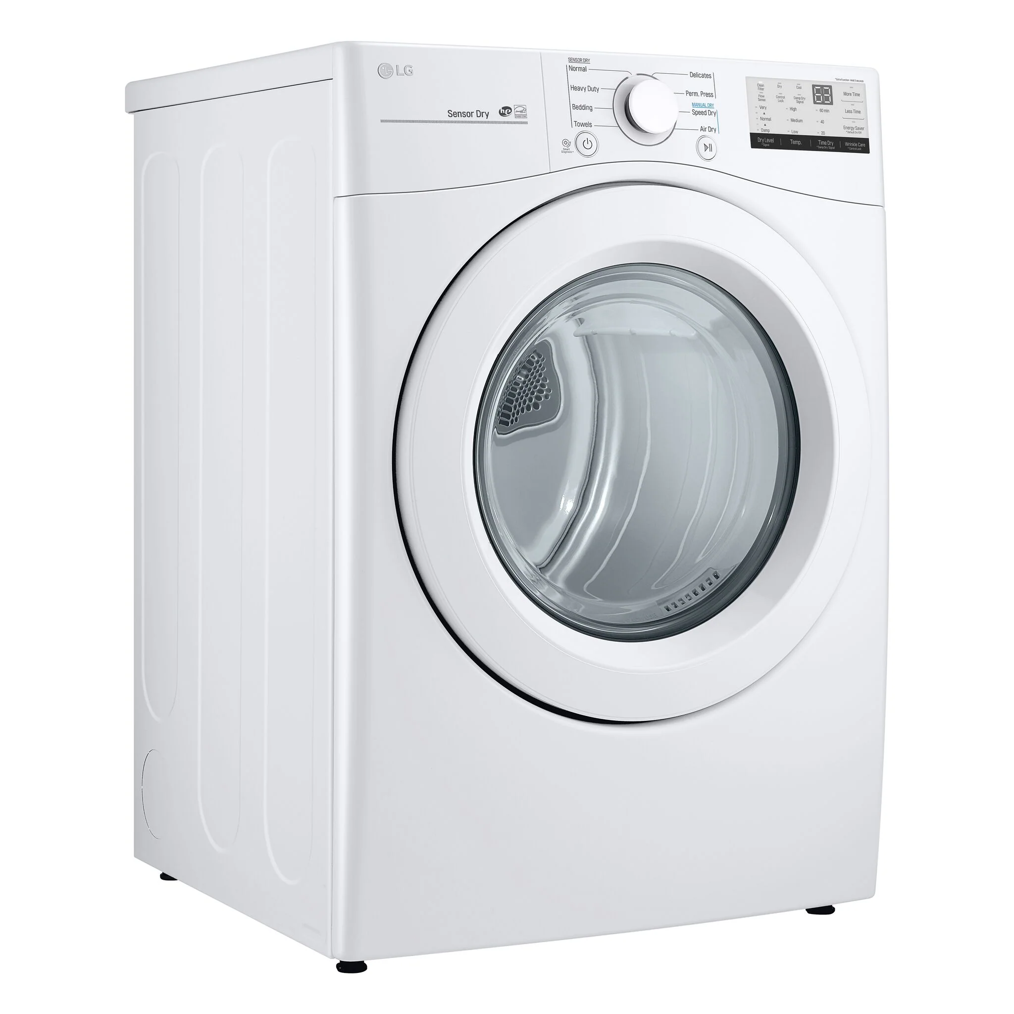 LG White Front Load Dryer with Ultra Large Capacity (7.4 Cu.Ft) - DLE3400W - Image 2
