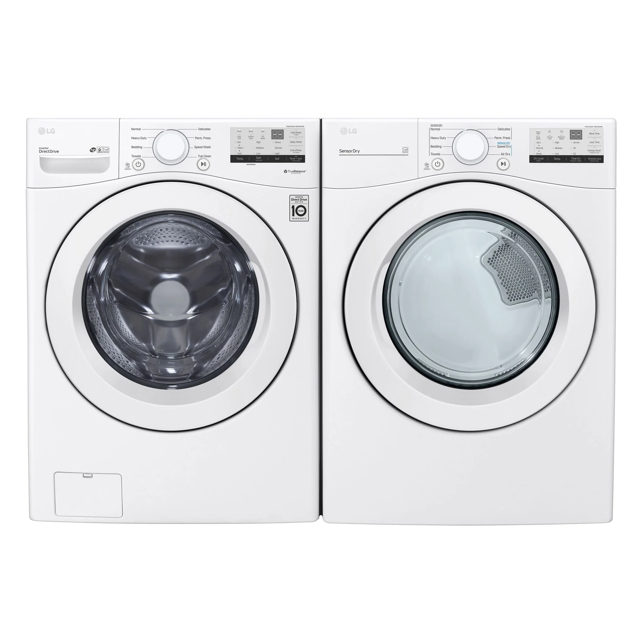 LG White Front Load Dryer with Ultra Large Capacity (7.4 Cu.Ft) - DLE3400W - Image 5