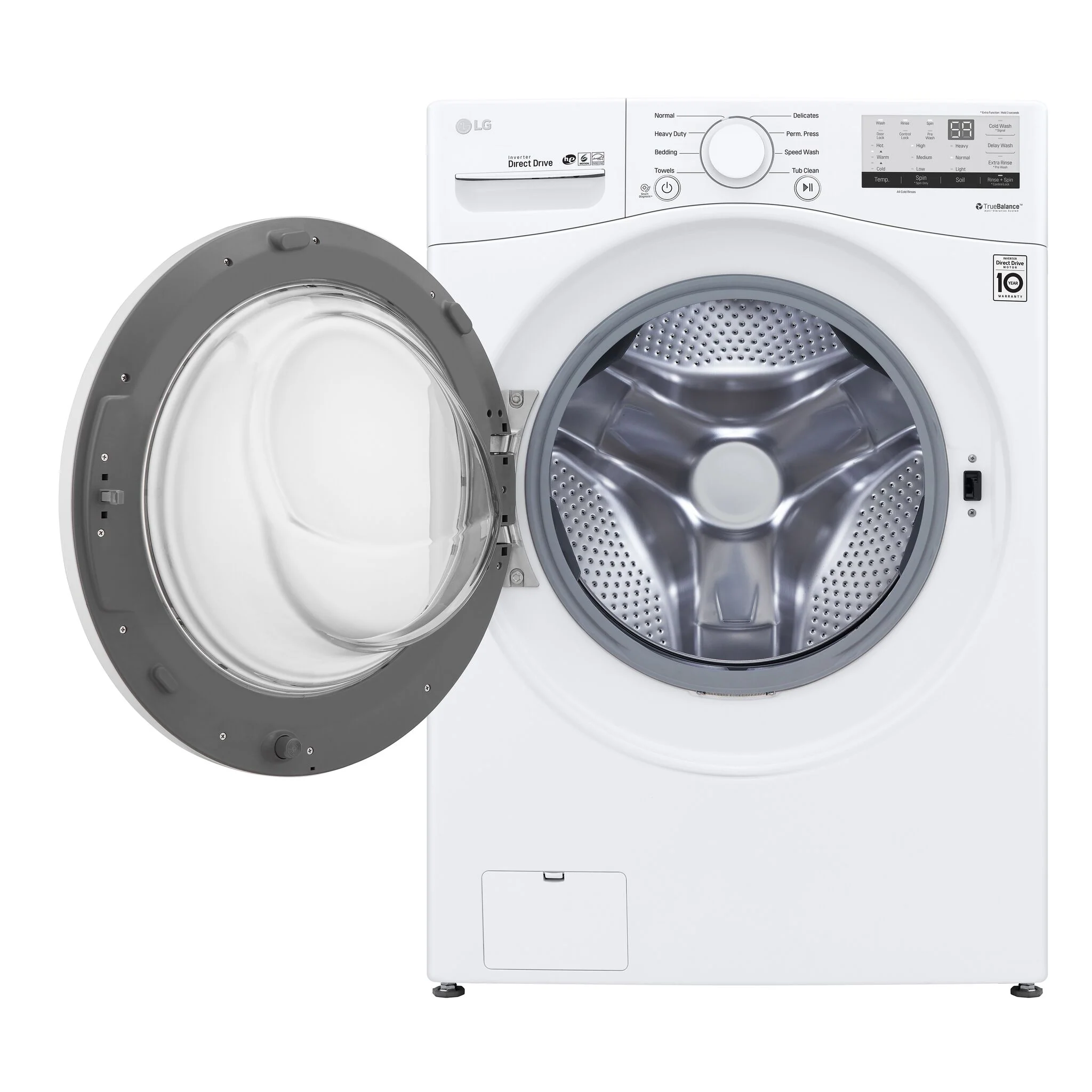 LG White Front Load Washer with 6Motion™ Technology (5.2 Cu.Ft) - WM3400CW - Image 2