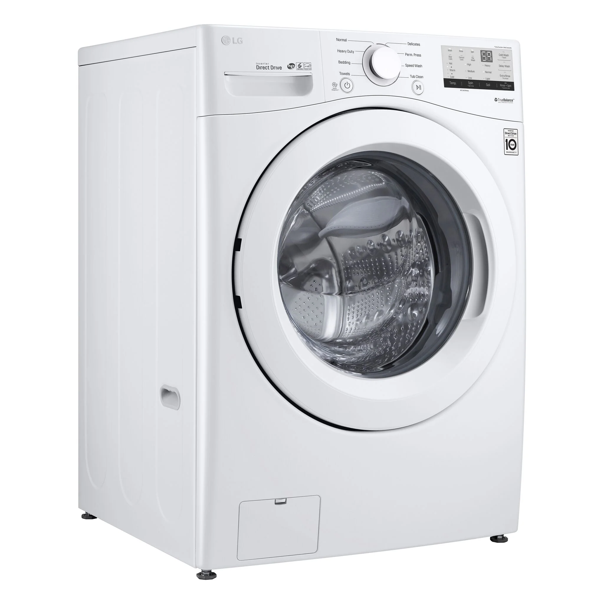 LG White Front Load Washer with 6Motion™ Technology (5.2 Cu.Ft) - WM3400CW - Image 4