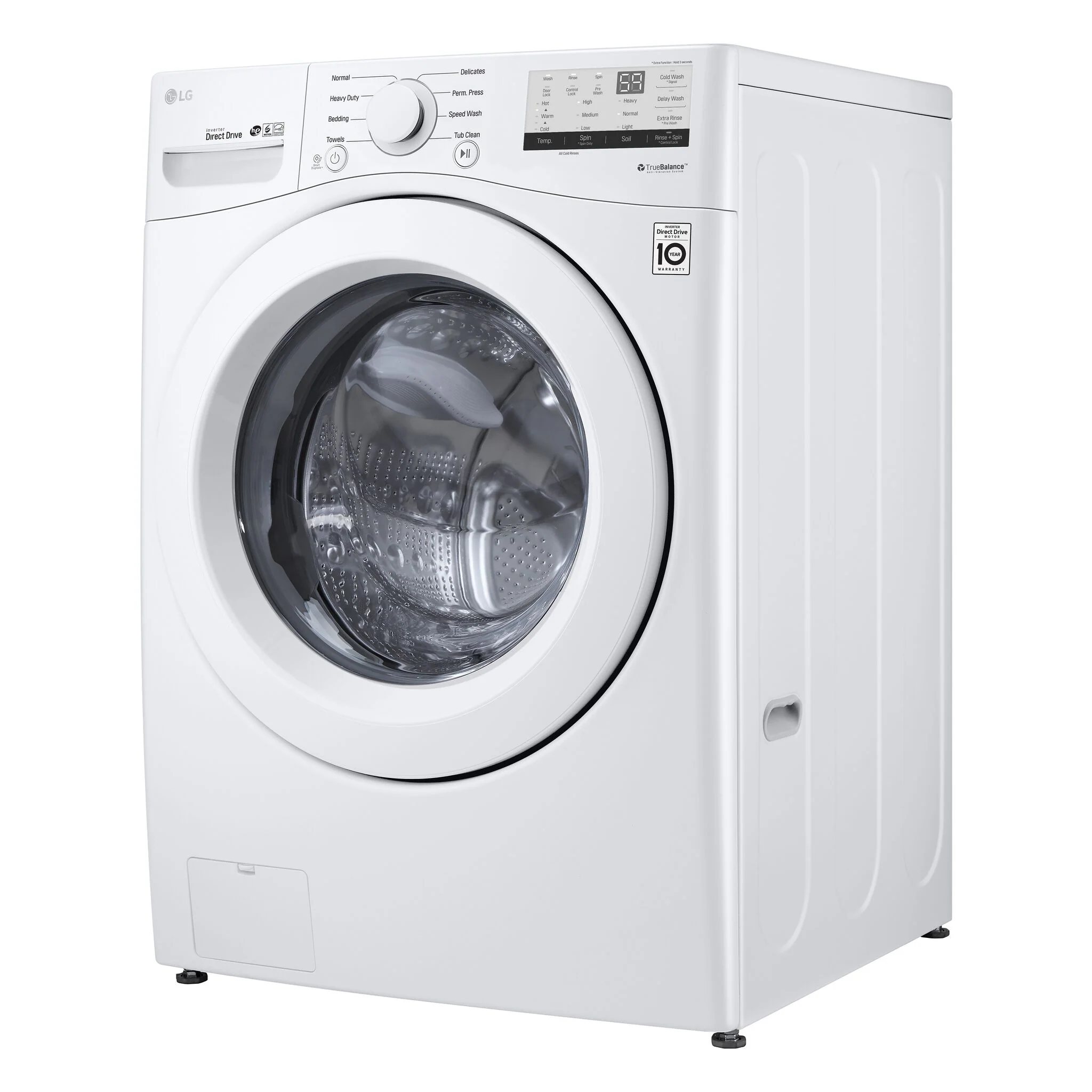 LG White Front Load Washer with 6Motion™ Technology (5.2 Cu.Ft) - WM3400CW - Image 5
