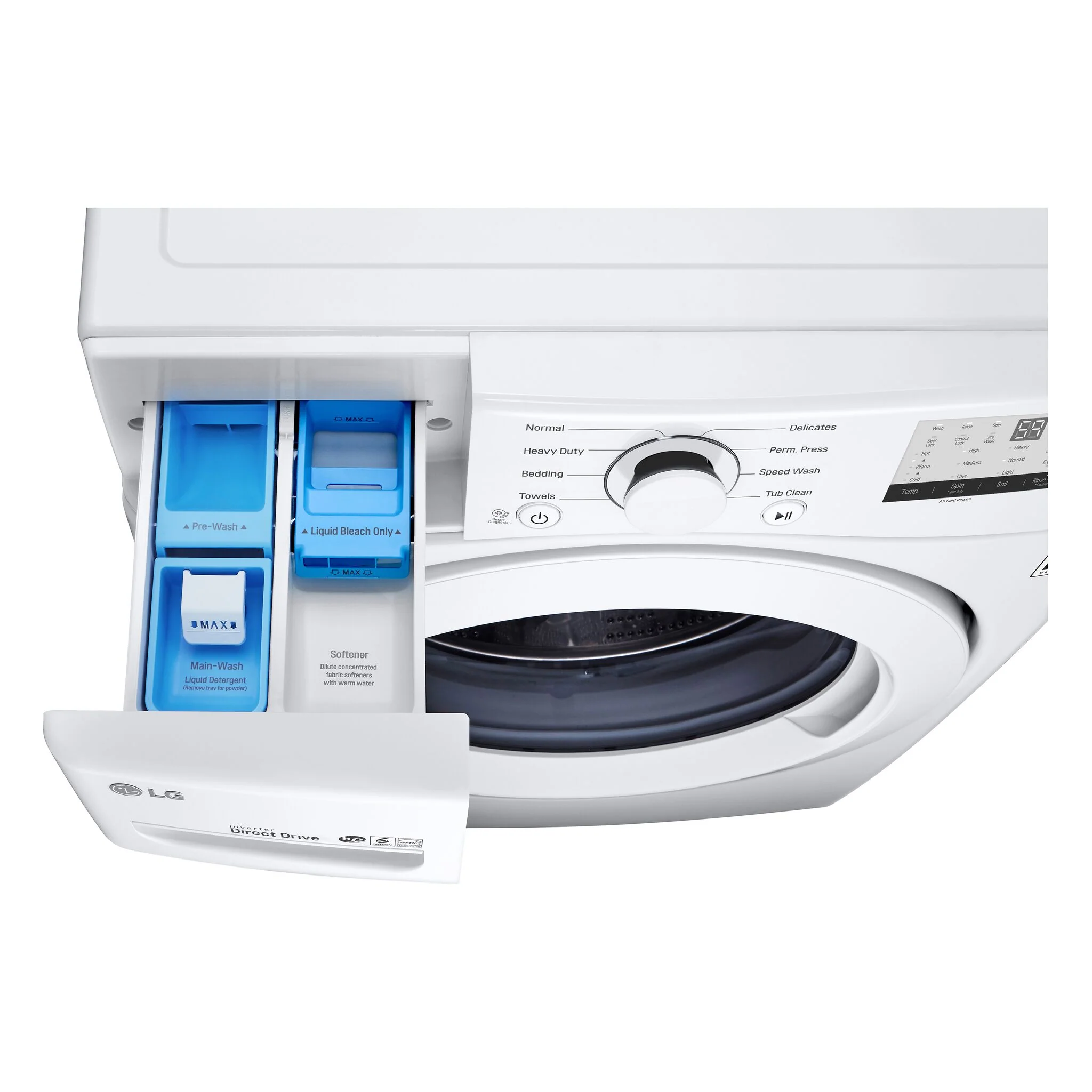 LG White Front Load Washer with 6Motion™ Technology (5.2 Cu.Ft) - WM3400CW - Image 6