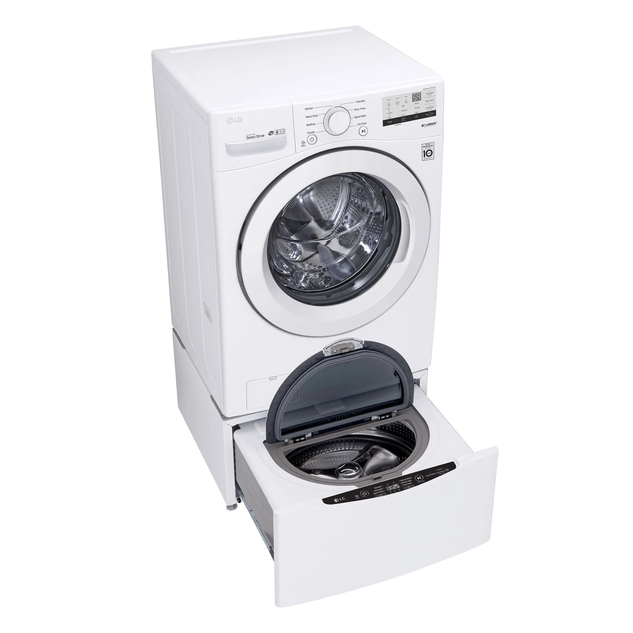 LG White Front Load Washer with 6Motion™ Technology (5.2 Cu.Ft) - WM3400CW - Image 7