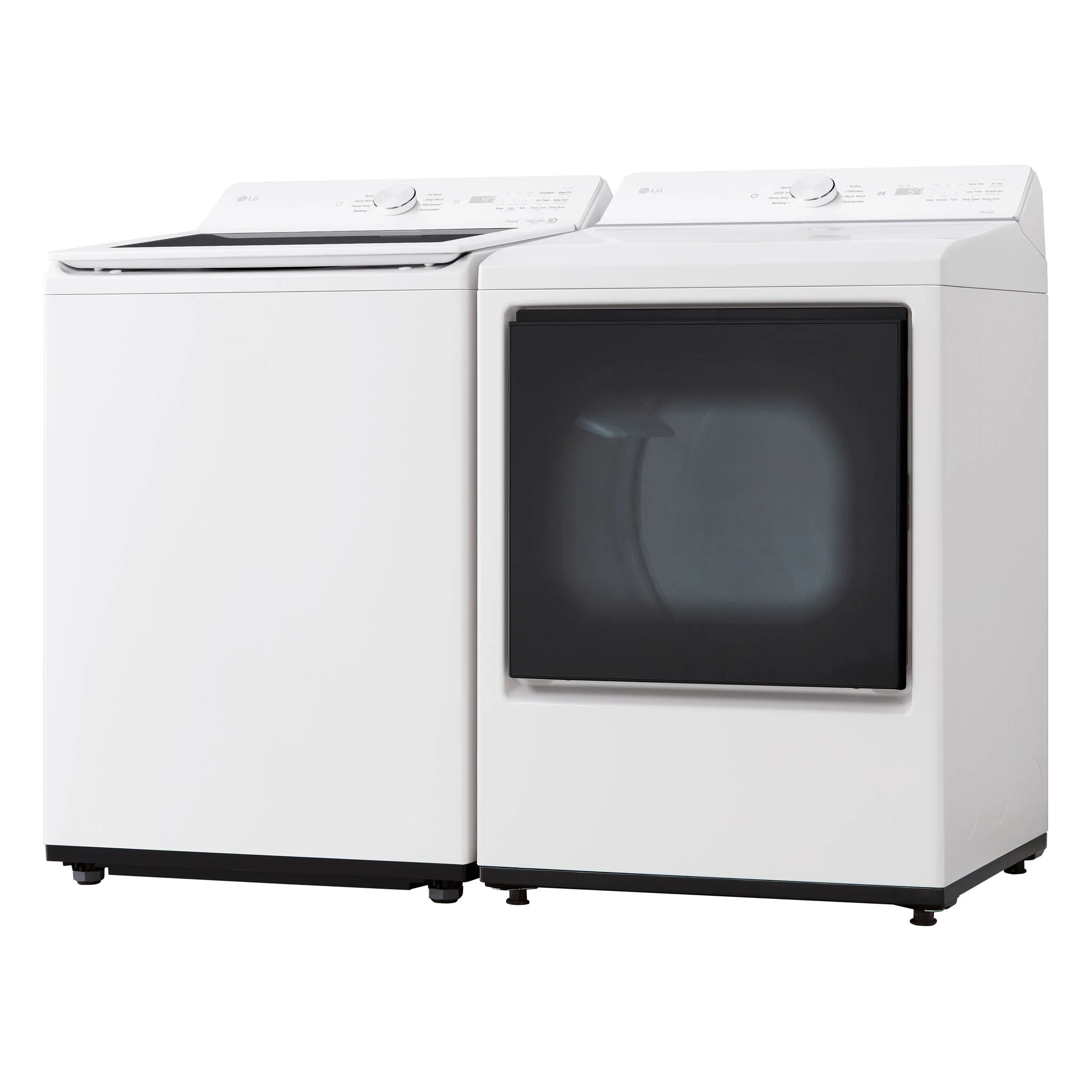 LG White Mega Capacity Smart Top Load Washer (5.6 Cu. Ft) & Electric Dryer with AI Sensing (7.3 Cu.Ft) - WT8205CW/DLE8200W - Image 4