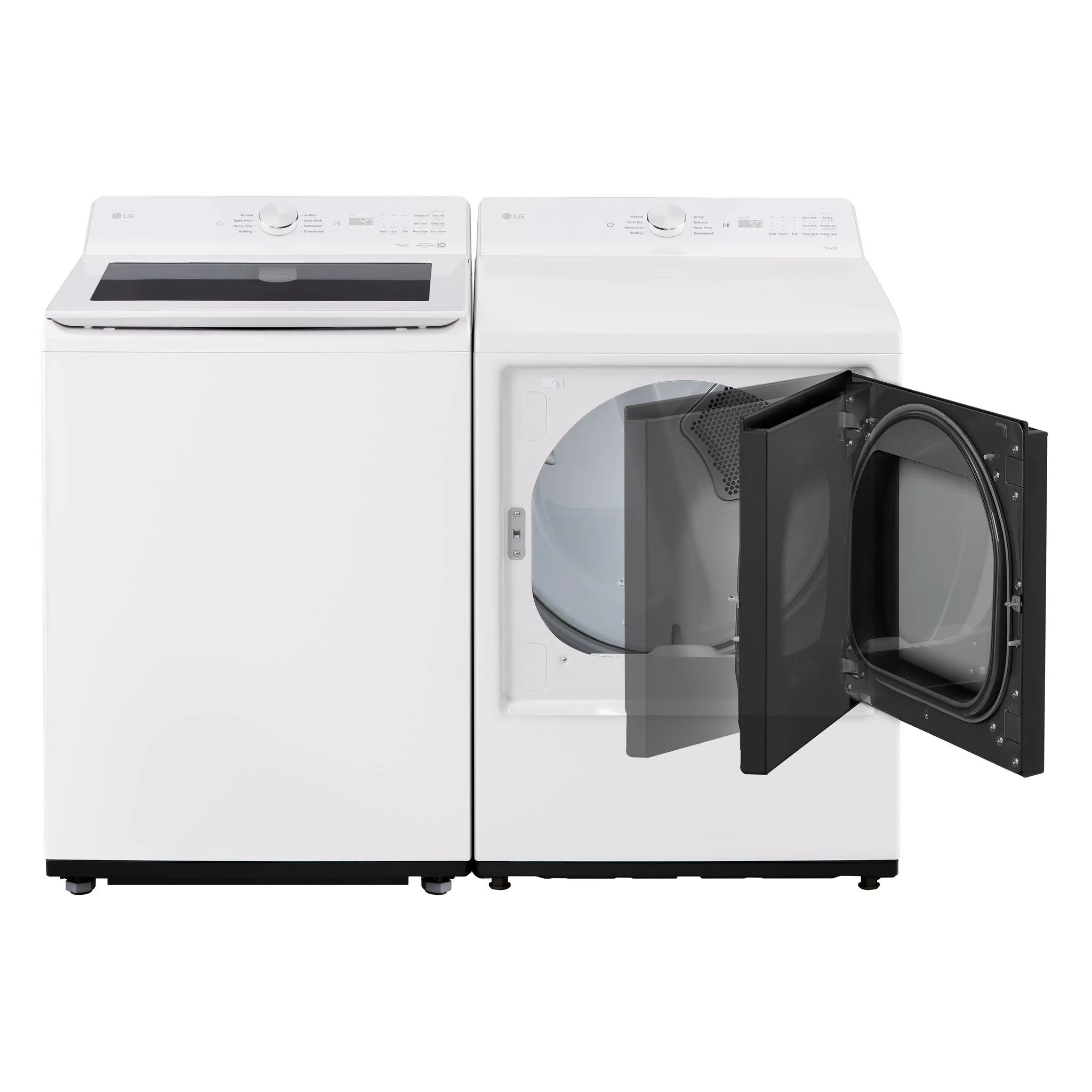 LG White Mega Capacity Smart Top Load Washer (5.8 Cu. Ft) & Electric Dryer with AI Sensing (7.3 Cu.Ft) - WT8200CW/DLE8200W - Image 2