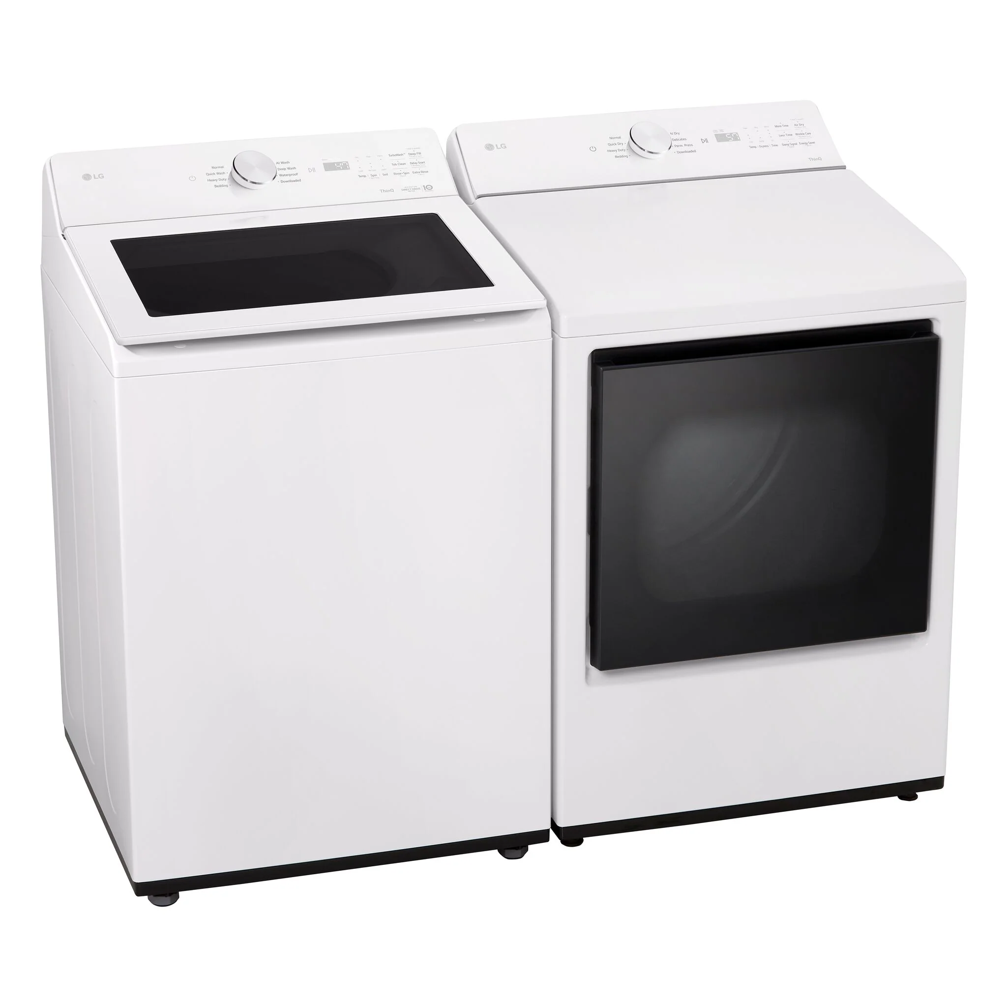LG White Mega Capacity Smart Top Load Washer (5.8 Cu. Ft) & Electric Dryer with AI Sensing (7.3 Cu.Ft) - WT8200CW/DLE8200W - Image 5