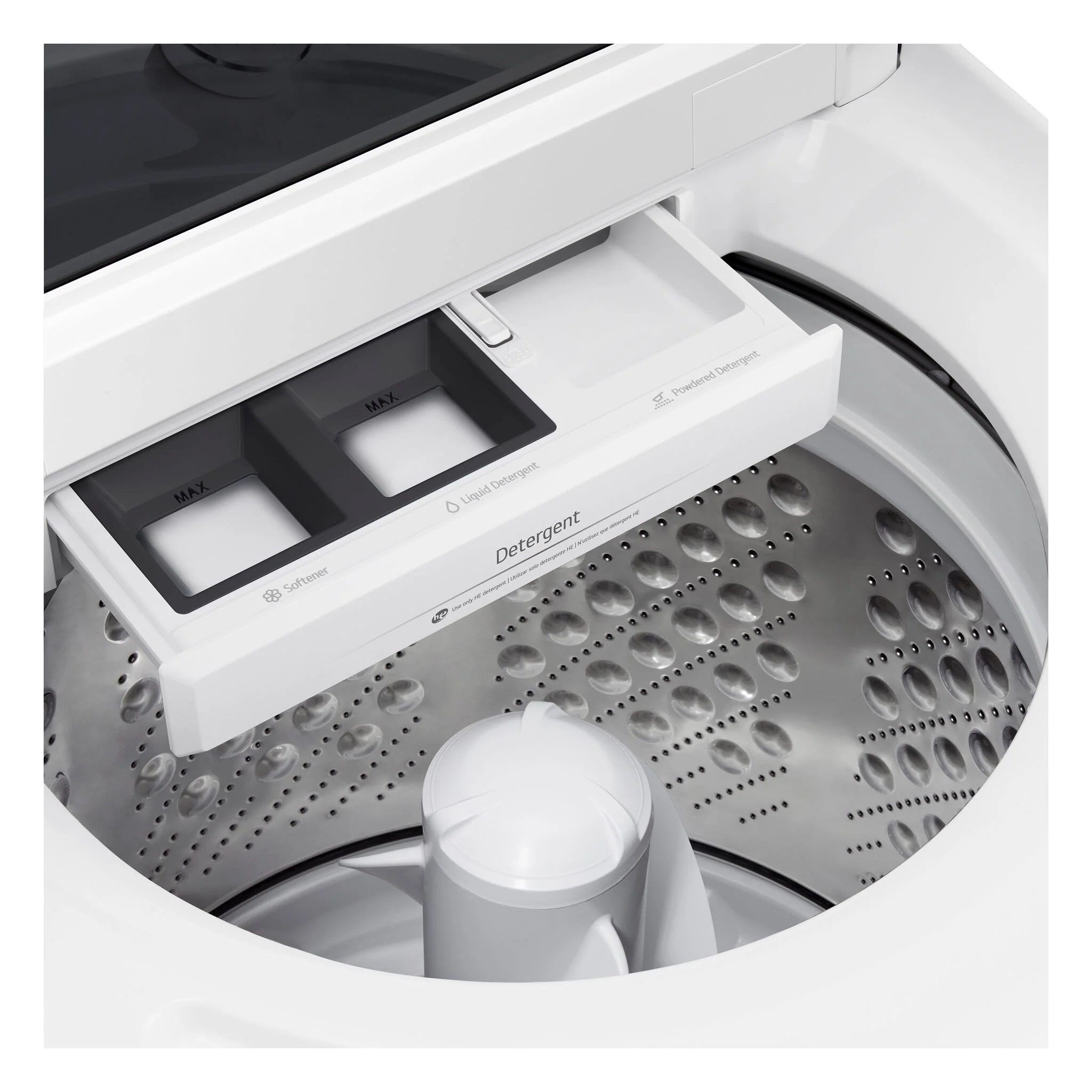 LG White Mega Capacity Smart Top Load Washer with 4-Way® Agitator (5.6 Cu. Ft) - WT8205CW - Image 5