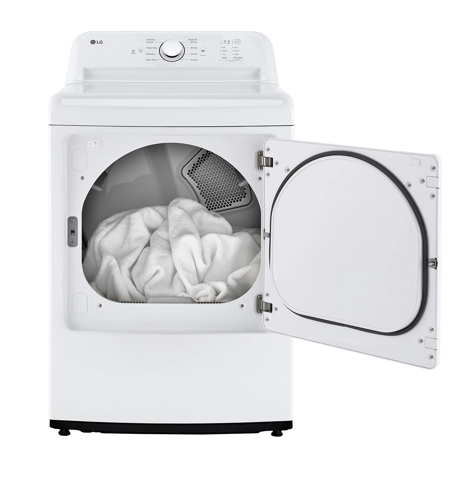 LG White Rear Control Energy Star Dryer with Sensor Dry (7.3 Cu. Ft) - DLE6100W - Image 6