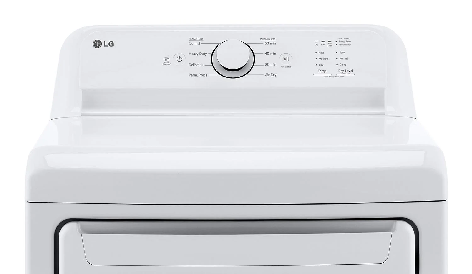 LG White Top Load Washer with Agitator and SlamProof® Glass Lid (4.8 Cu. Ft) & Dryer with Sensor Dry (7.3 Cu. Ft) - WT6105CW/DLE6100W - Image 5