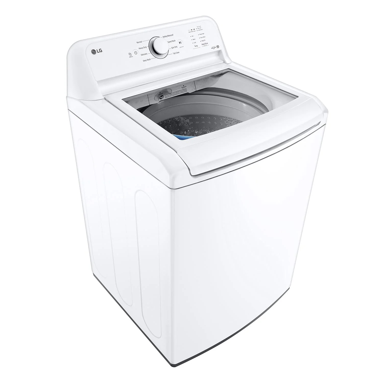 LG White Top Load Washer with Agitator and SlamProof® Glass Lid (4.8 Cu. Ft) -WT6105CW - Image 5