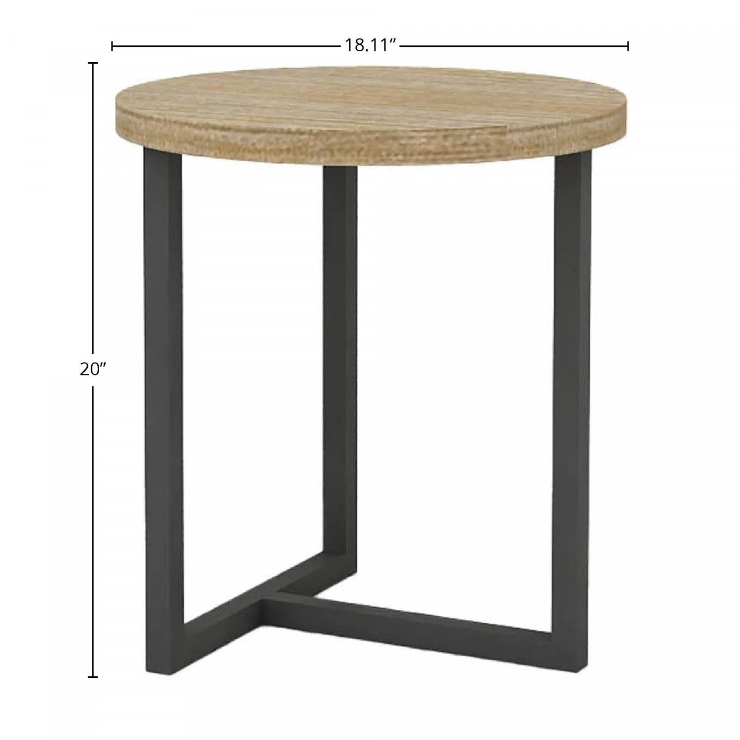 Liora Round Side Table - Greige - Image 4