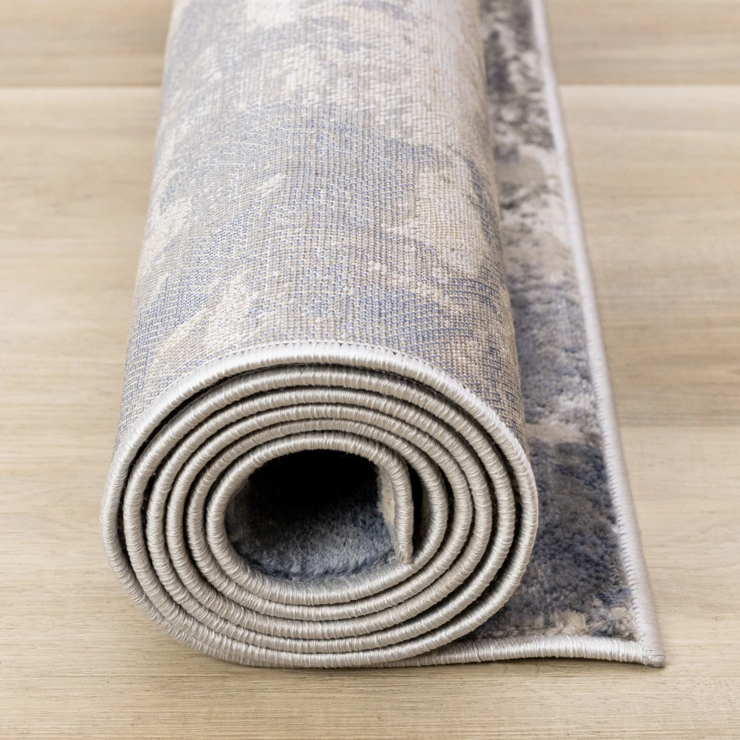 Logan Casual Contemporary Area Rug - 5' X 8' - Cream/Blue/Grey - Image 13