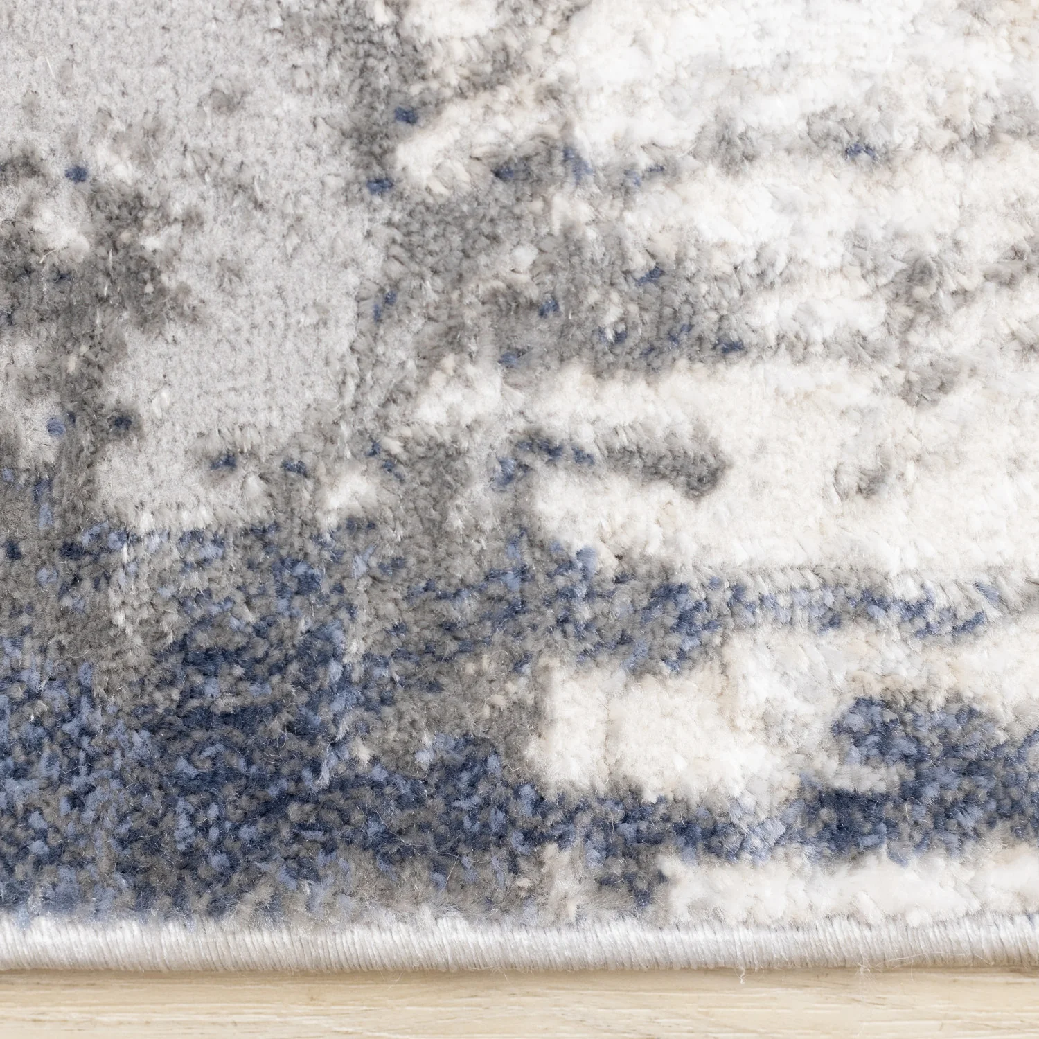 Logan Casual Contemporary Area Rug - 8' X 11' - Cream/Blue/Grey - Image 10