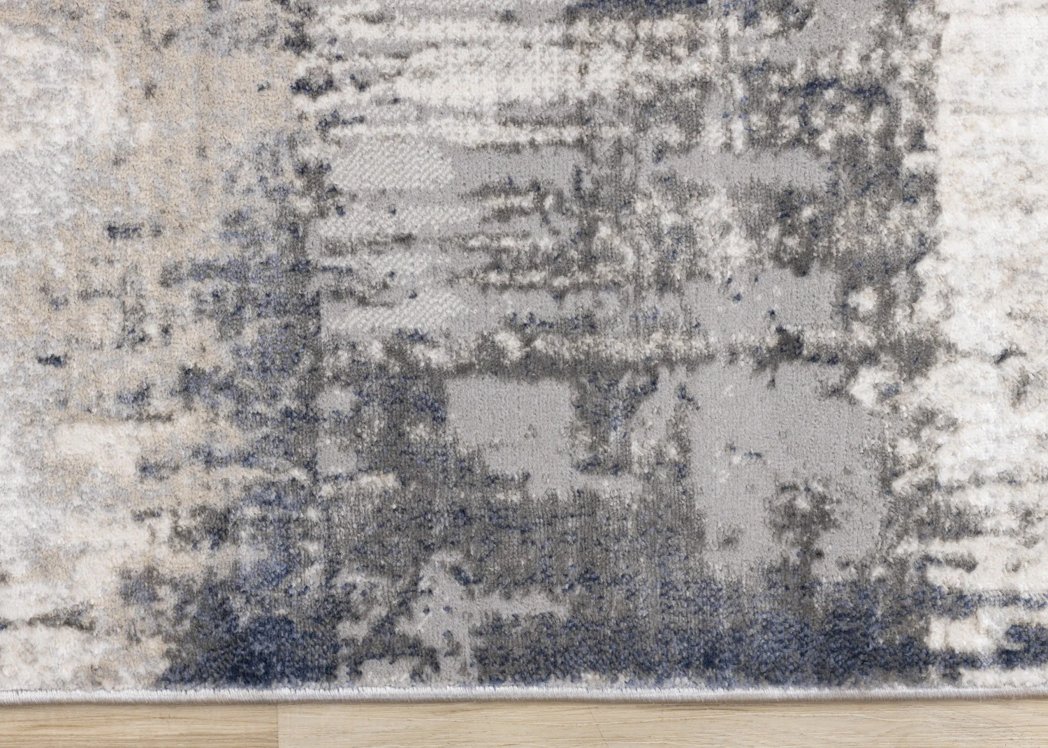 Logan Casual Contemporary Area Rug - 8' X 11' - Cream/Blue/Grey - Image 9