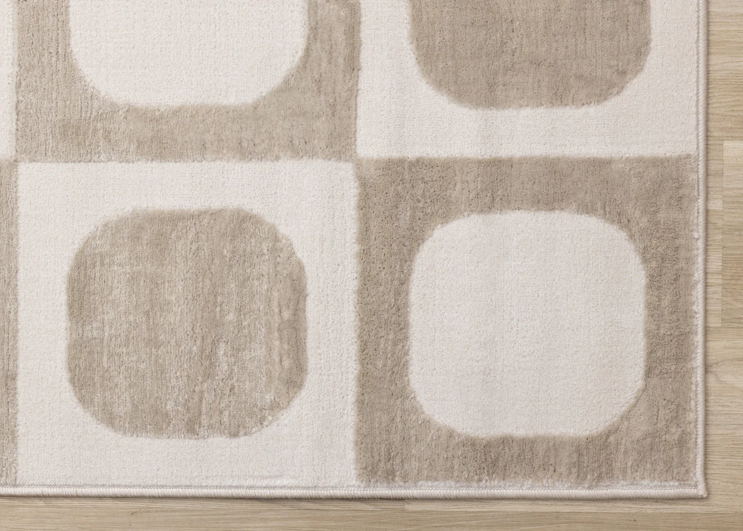 Logan Contemporary Modern Area Rug - 5' X 8' - Beige/Cream - Image 6