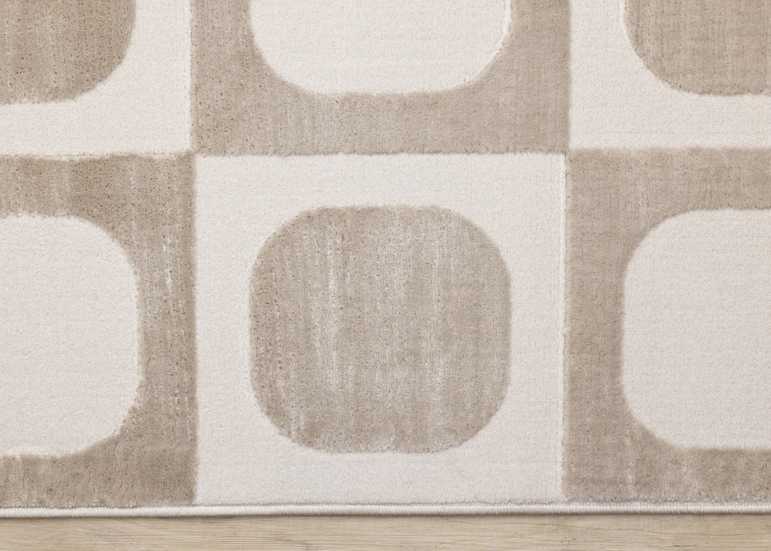 Logan Contemporary Modern Area Rug - 5' X 8' - Beige/Cream - Image 9