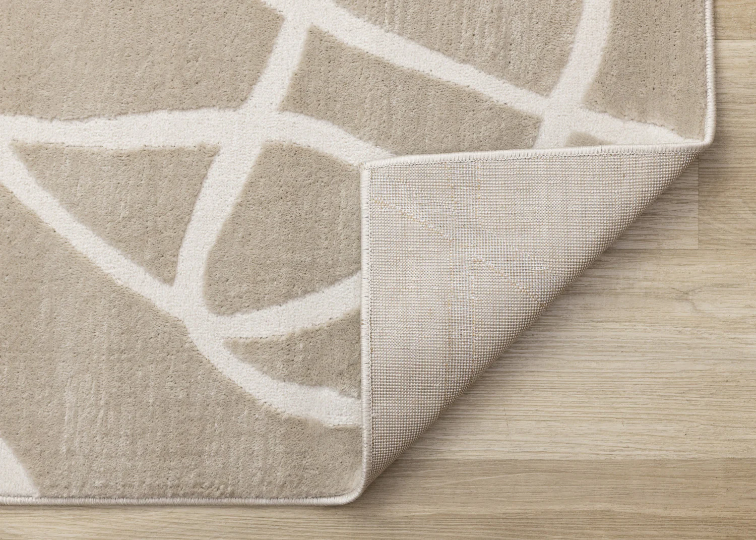 Logan Contemporary Swirls Area Rug - 5' X 8' - Beige/Cream - Image 7