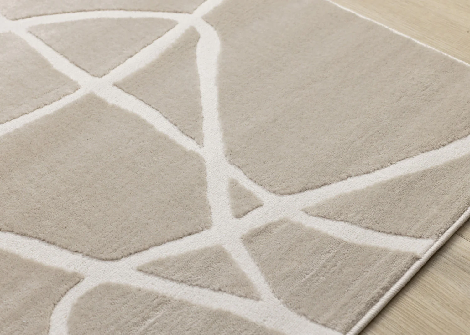 Logan Contemporary Swirls Area Rug - 7' X 10' - Beige/Cream - Image 4