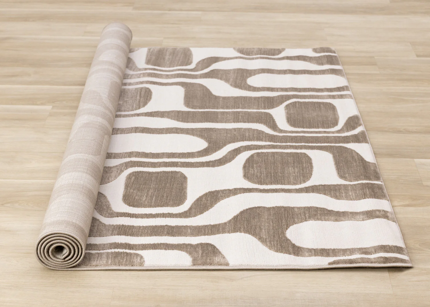 Logan Modern Area Rug - 8' X 11' - Brown/Cream - Image 8