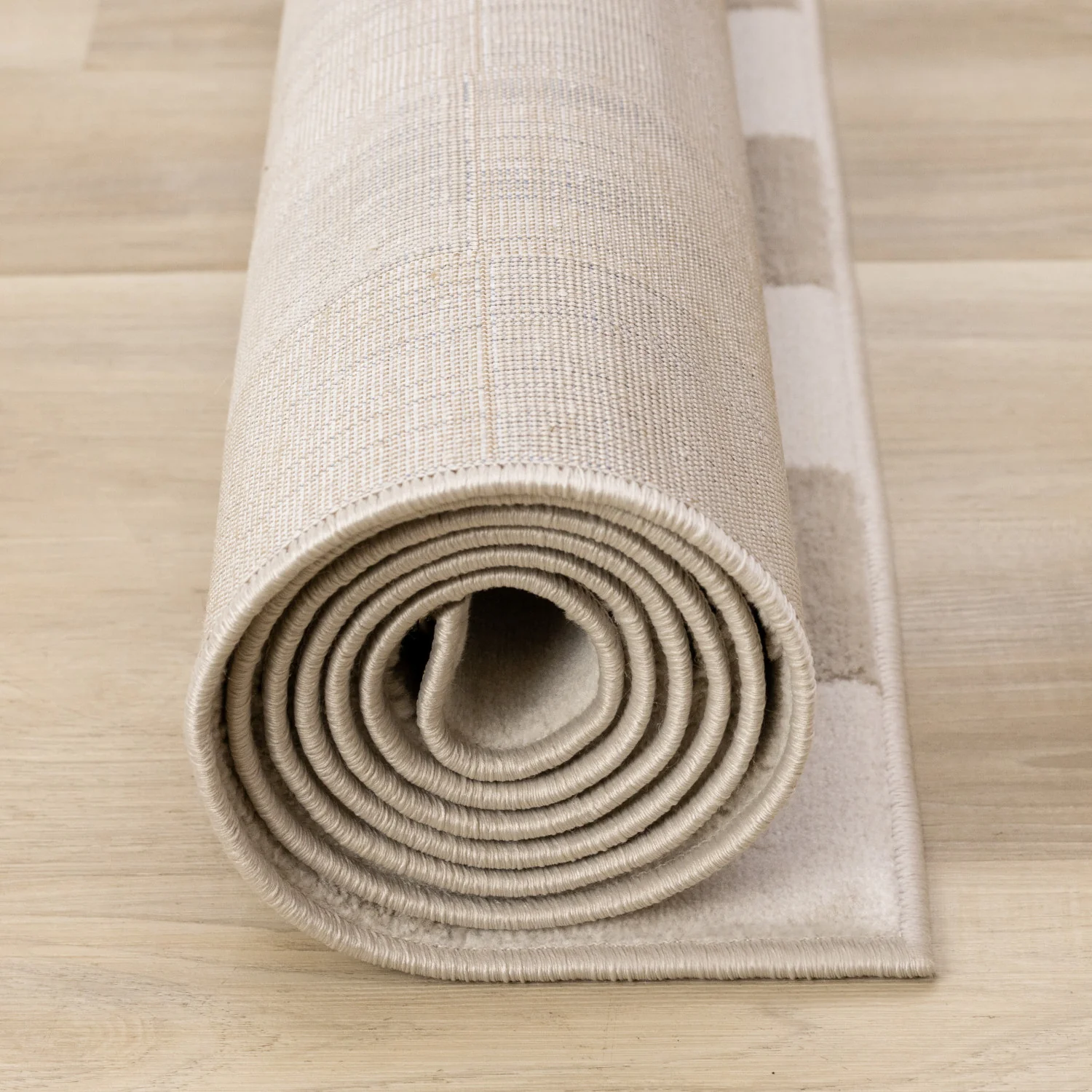 Logan Modern Checkered Area Rug - 8' X 11' - Beige/Cream - Image 13