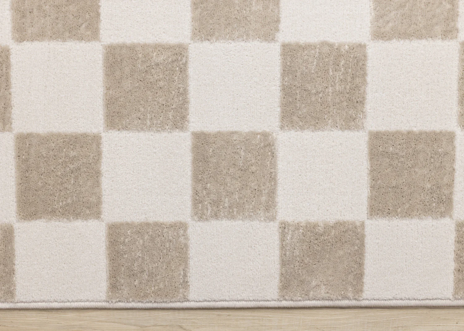 Logan Modern Checkered Area Rug - 8' X 11' - Beige/Cream - Image 9