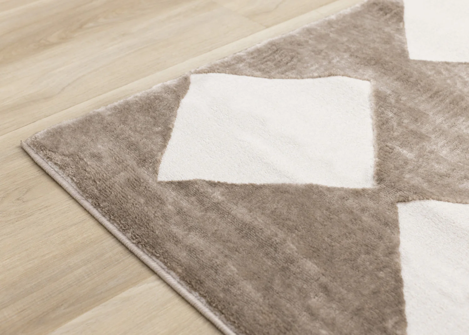 Logan Modern Diamonds Area Rug - 7' X 10' - Brown/Cream - Image 12