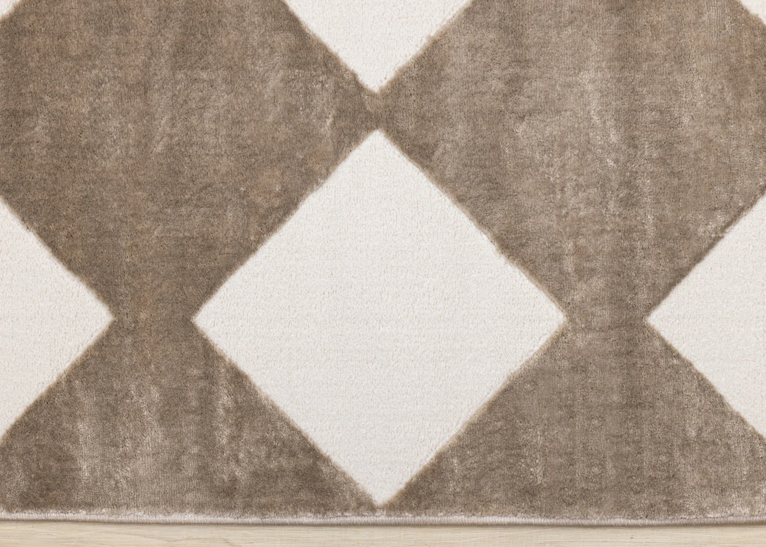 Logan Modern Diamonds Area Rug - 8' X 11' - Brown/Cream - Image 9