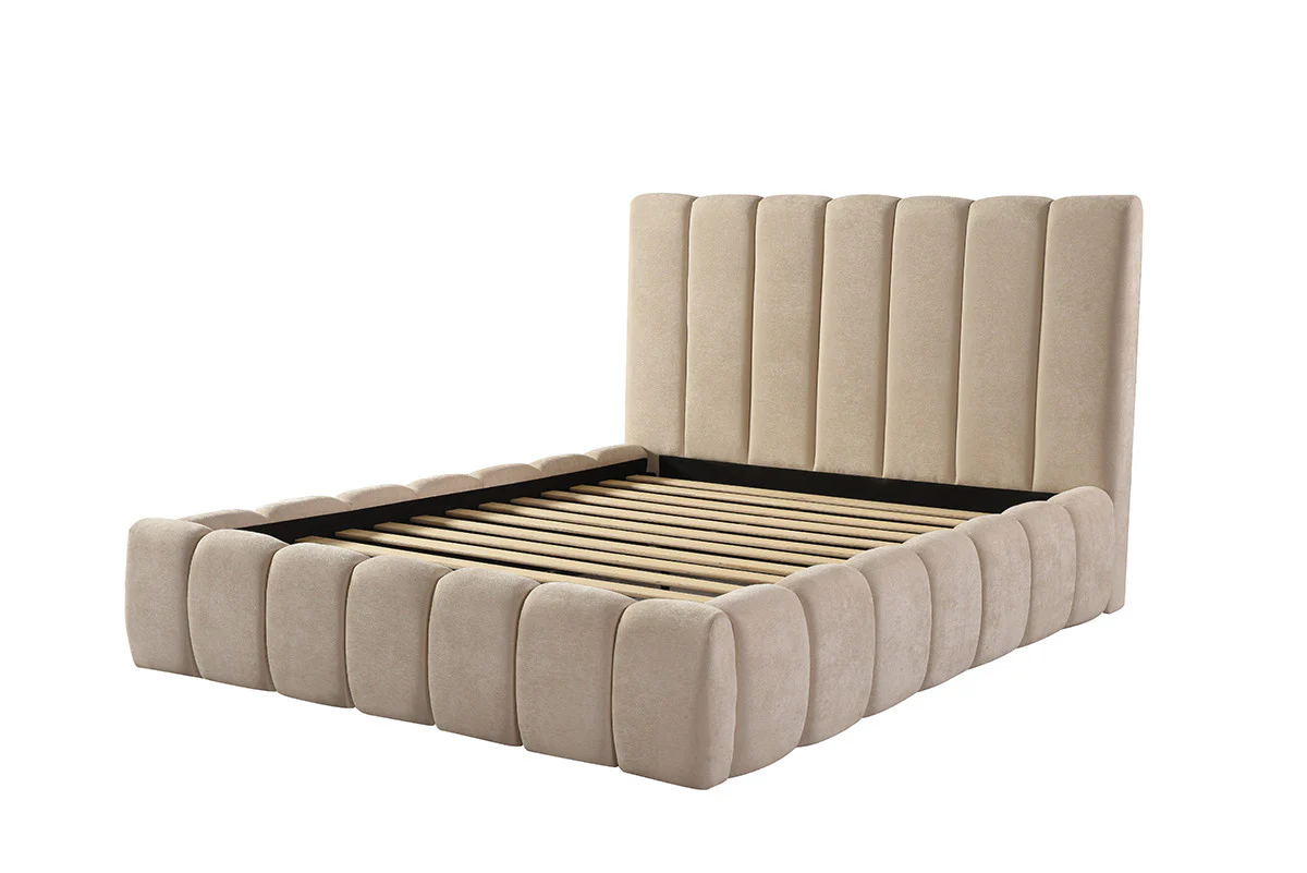 Lotus King Bed - Beige - Image 2