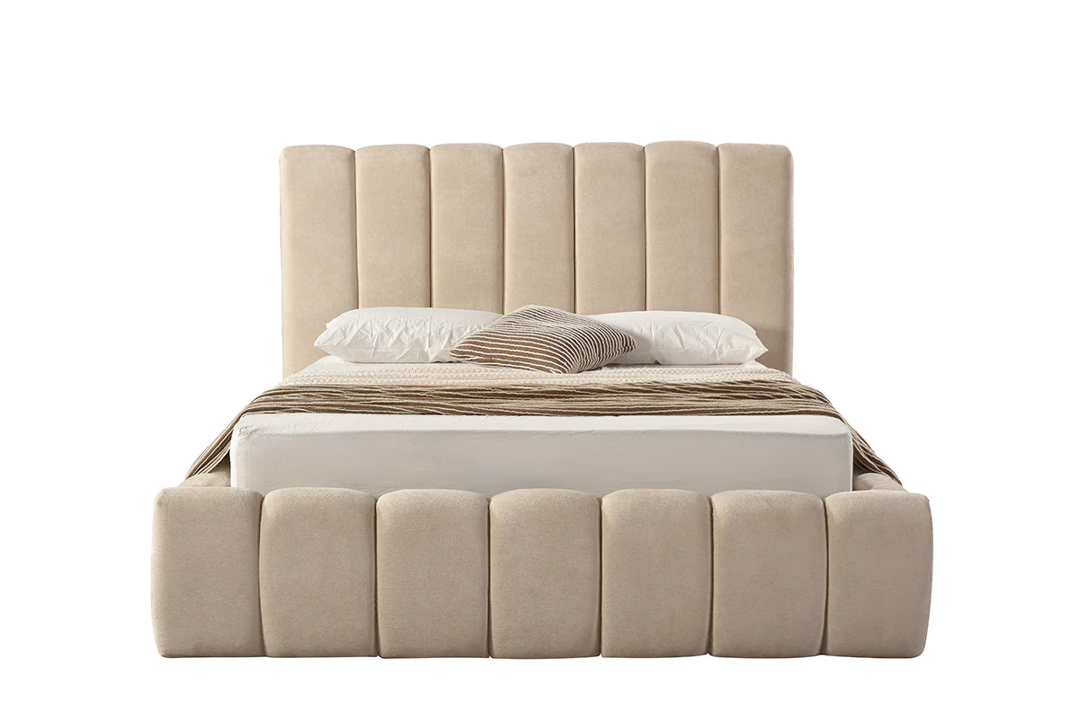 Lotus King Bed - Beige - Image 4