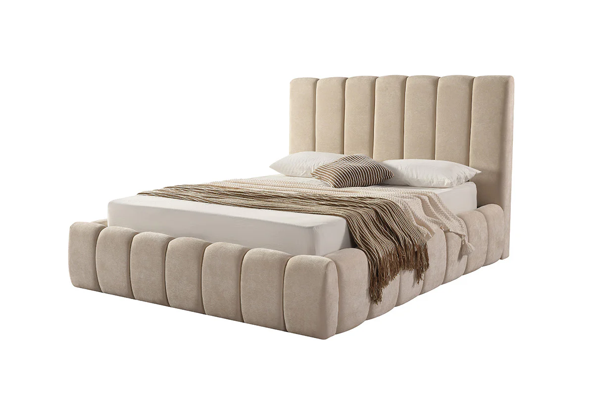 Lotus King Bed - Beige - Image 5