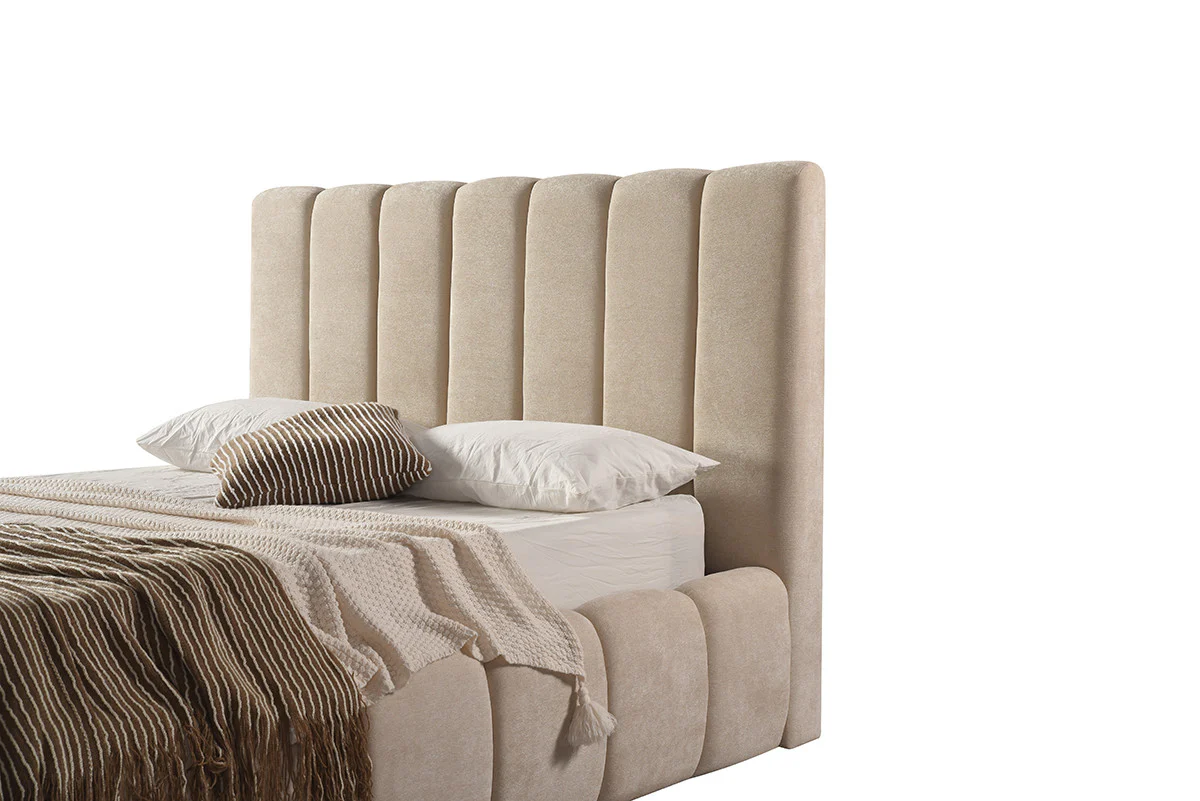 Lotus Queen Bed - Beige - Image 6