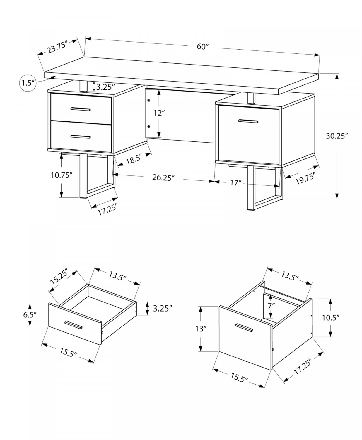 Loura Desk - White - Image 3