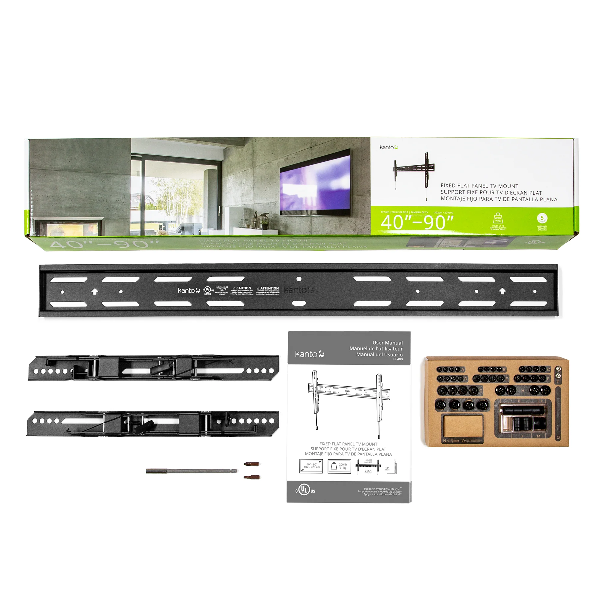 Low Profile Fixed TV Wall Mount for 40" to 90" TVs - PF400 - Image 7