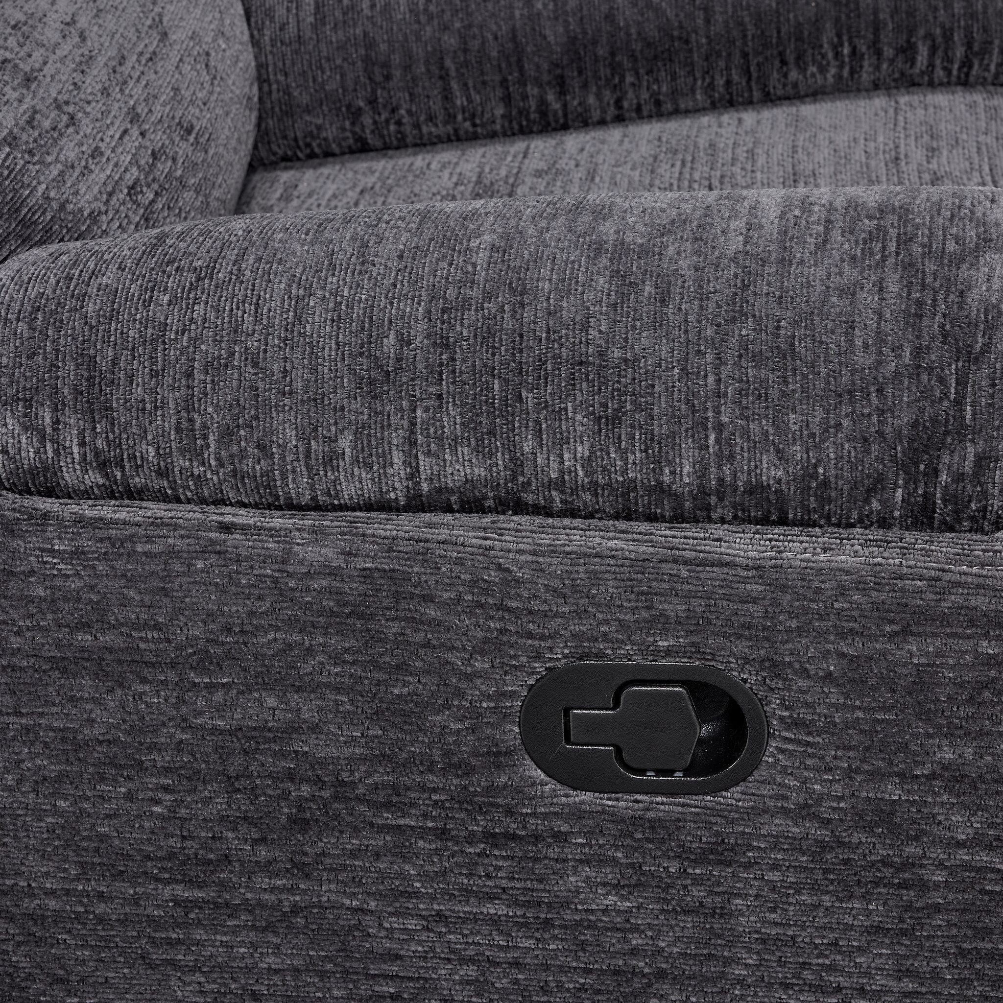 Lucie Glider Recliner - Charcoal - Image 5