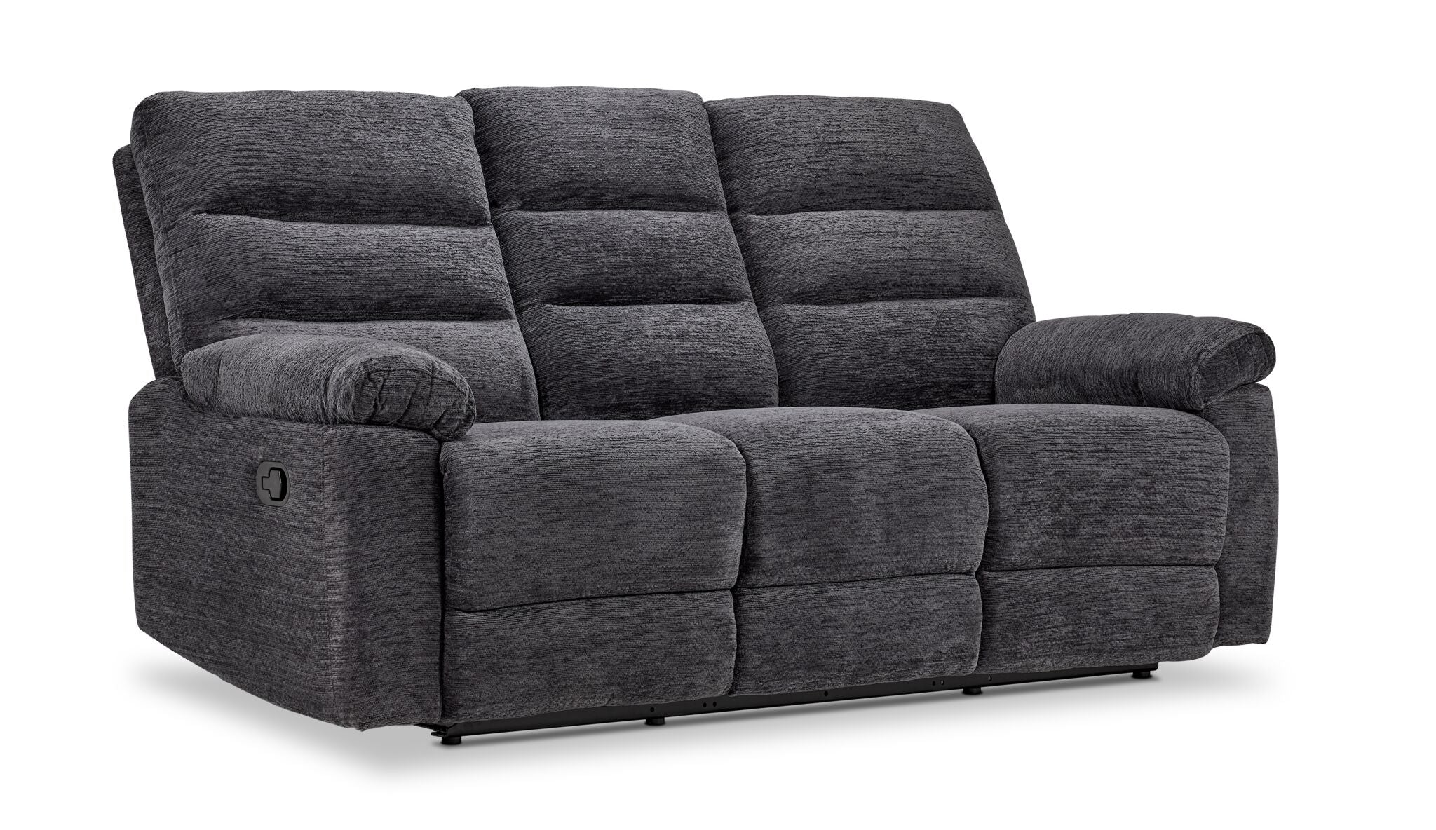 Lucie Reclining Sofa and Loveseat Set - Charcoal - Image 2