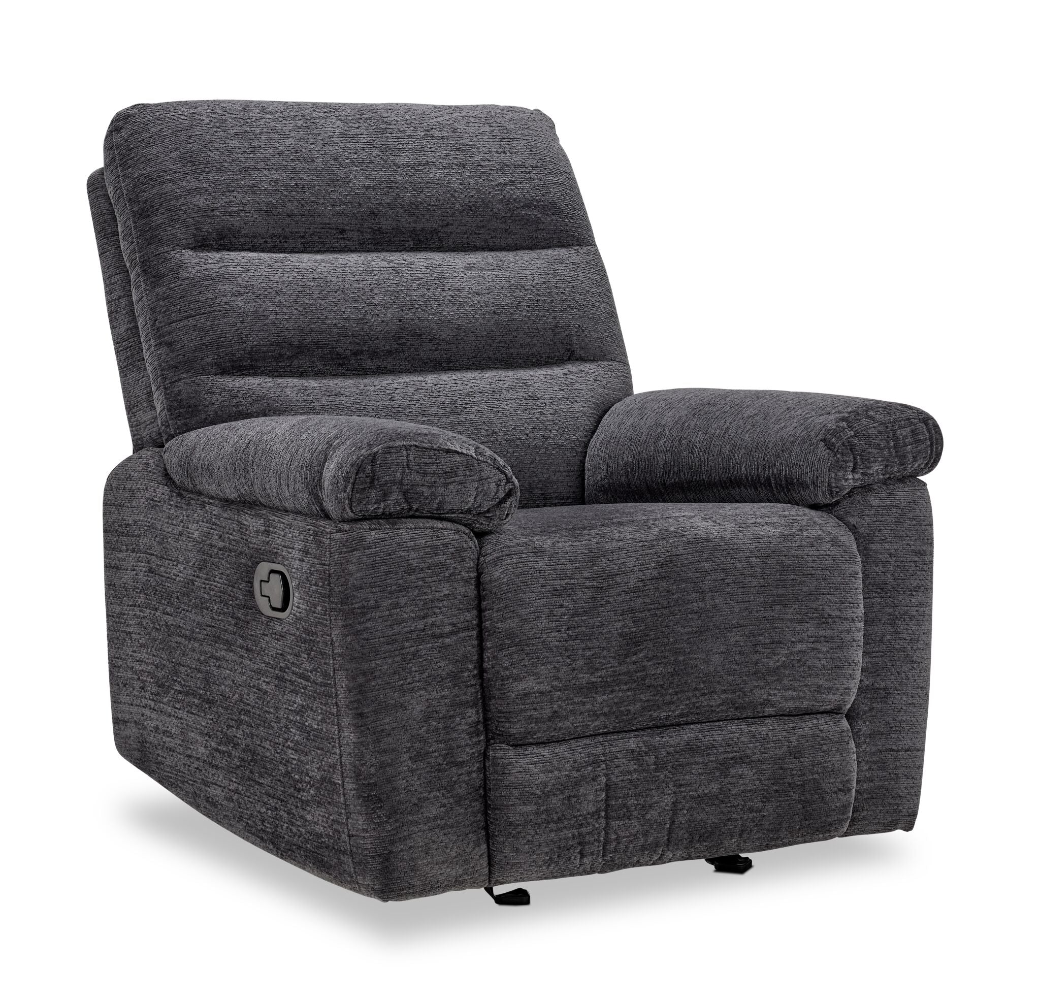 Lucie Reclining Sofa and Recliner Set - Charcoal - Image 3