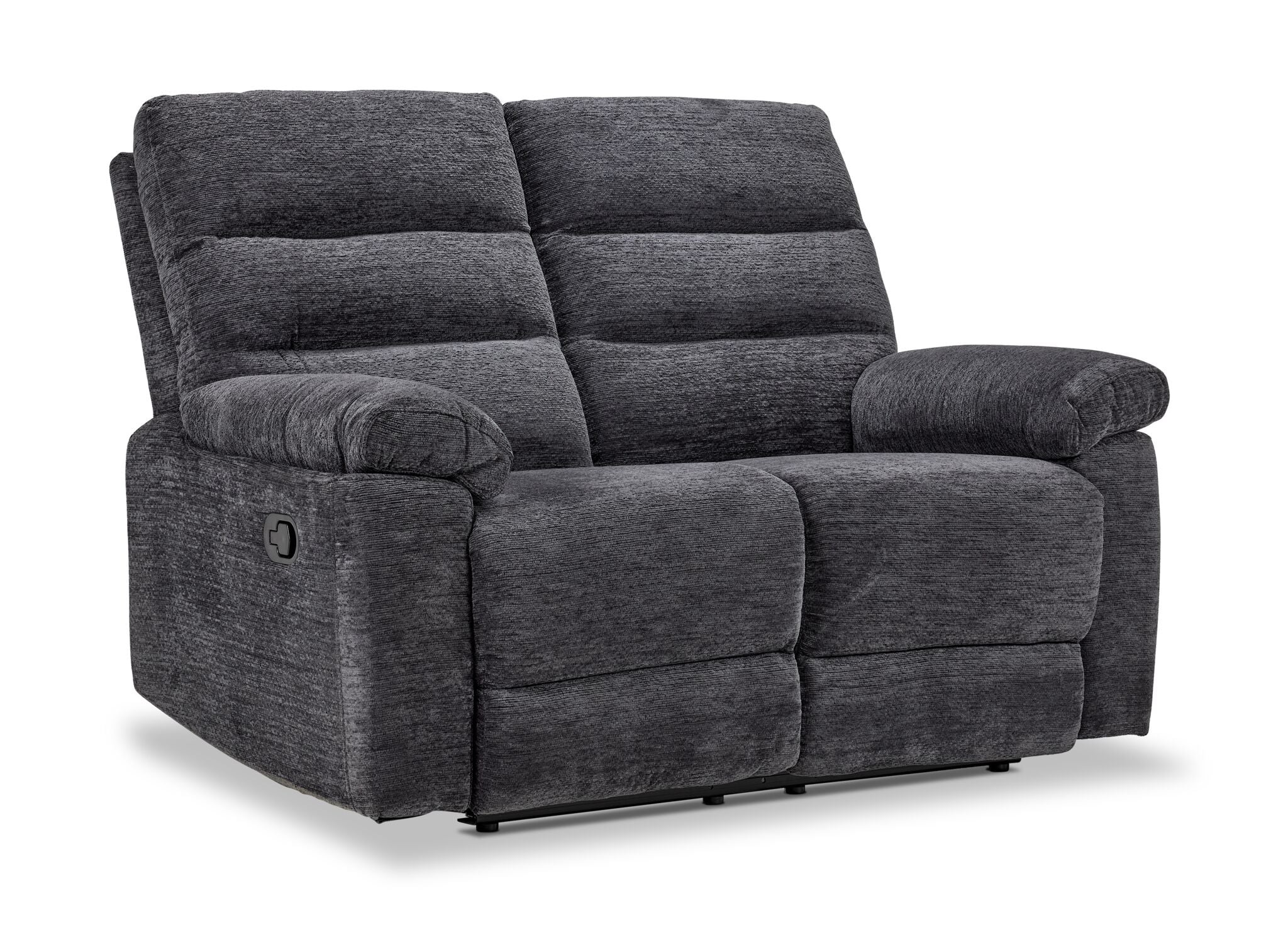 Lucie Reclining Sofa, Loveseat and Recliner Set- Charcoal - Image 3
