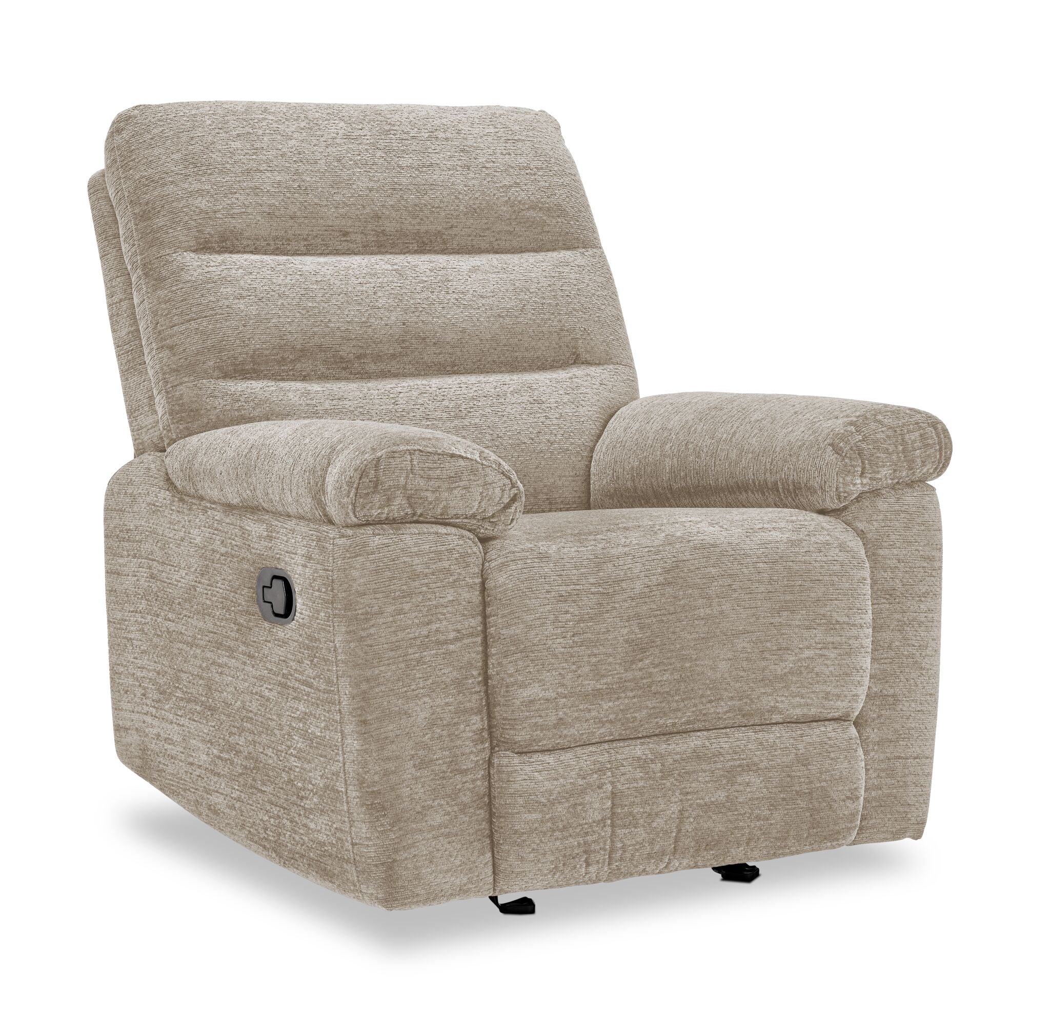 Lucie Reclining Sofa, Loveseat and Recliner Set - Ivory - Image 4