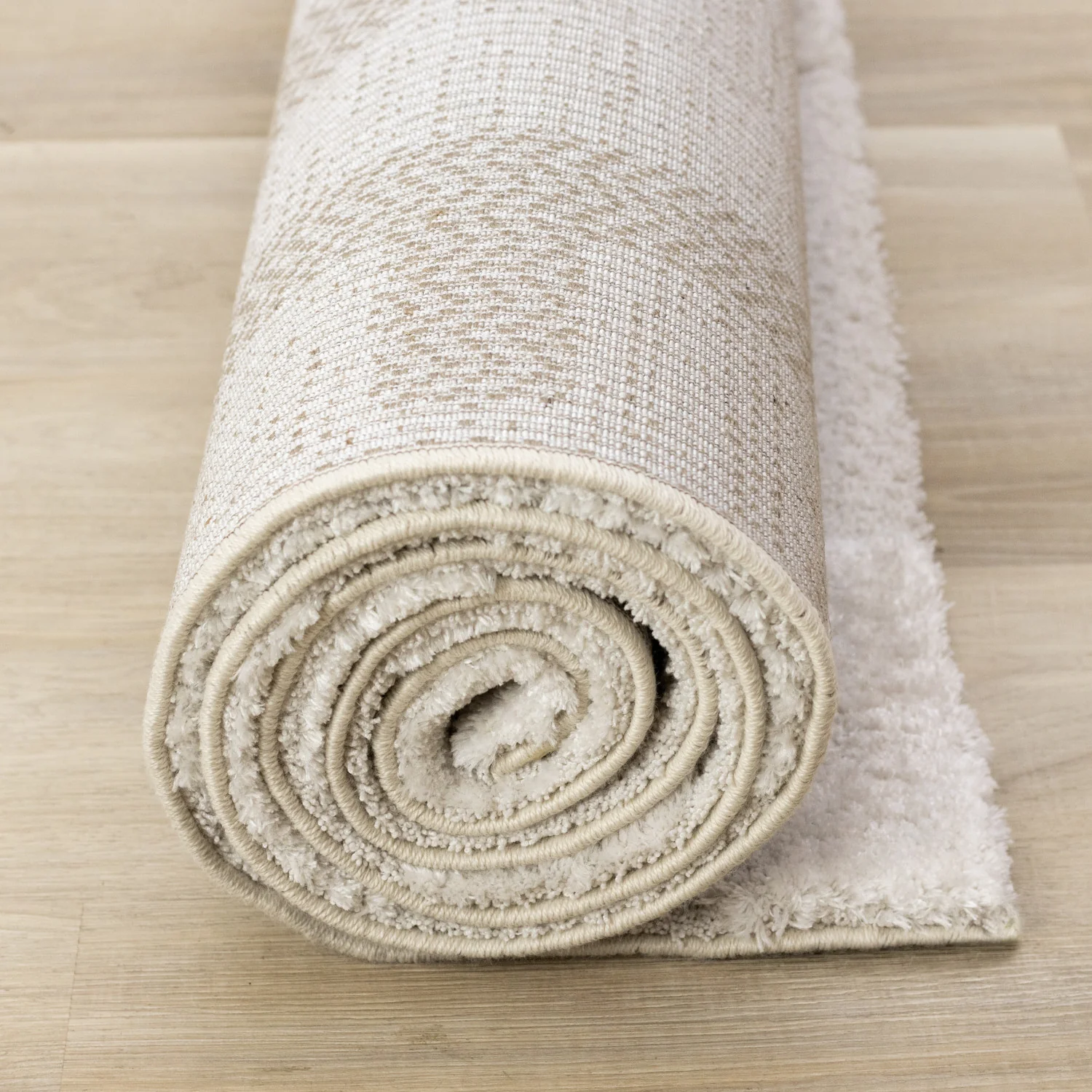 Luxury Plush Textured Shapes Area Rug - 5' X 8' - Cream - Image 13