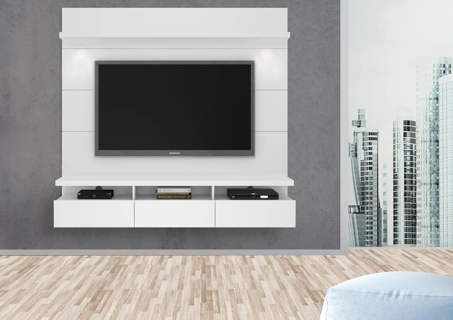 Mabu III Entertainment Centre - Gloss White - Image 3