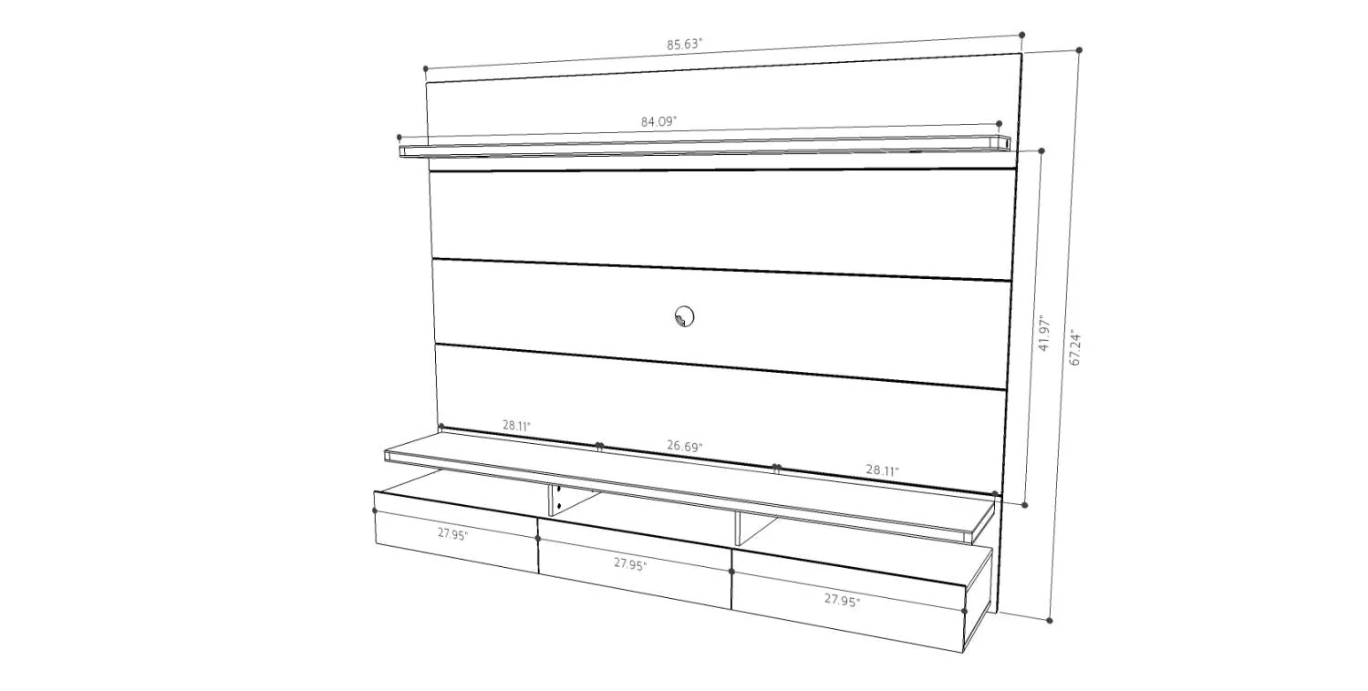 Mabu III Entertainment Centre - Gloss White - Image 4