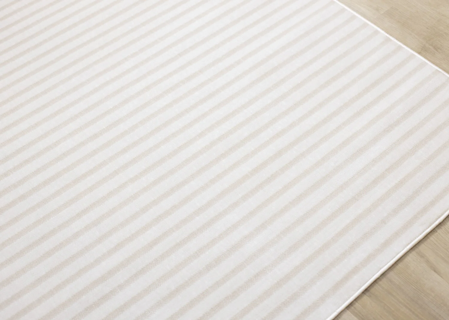Machine Washable Modern Stripes Area Rug - 8' X 11' - Cream/Beige - Image 4